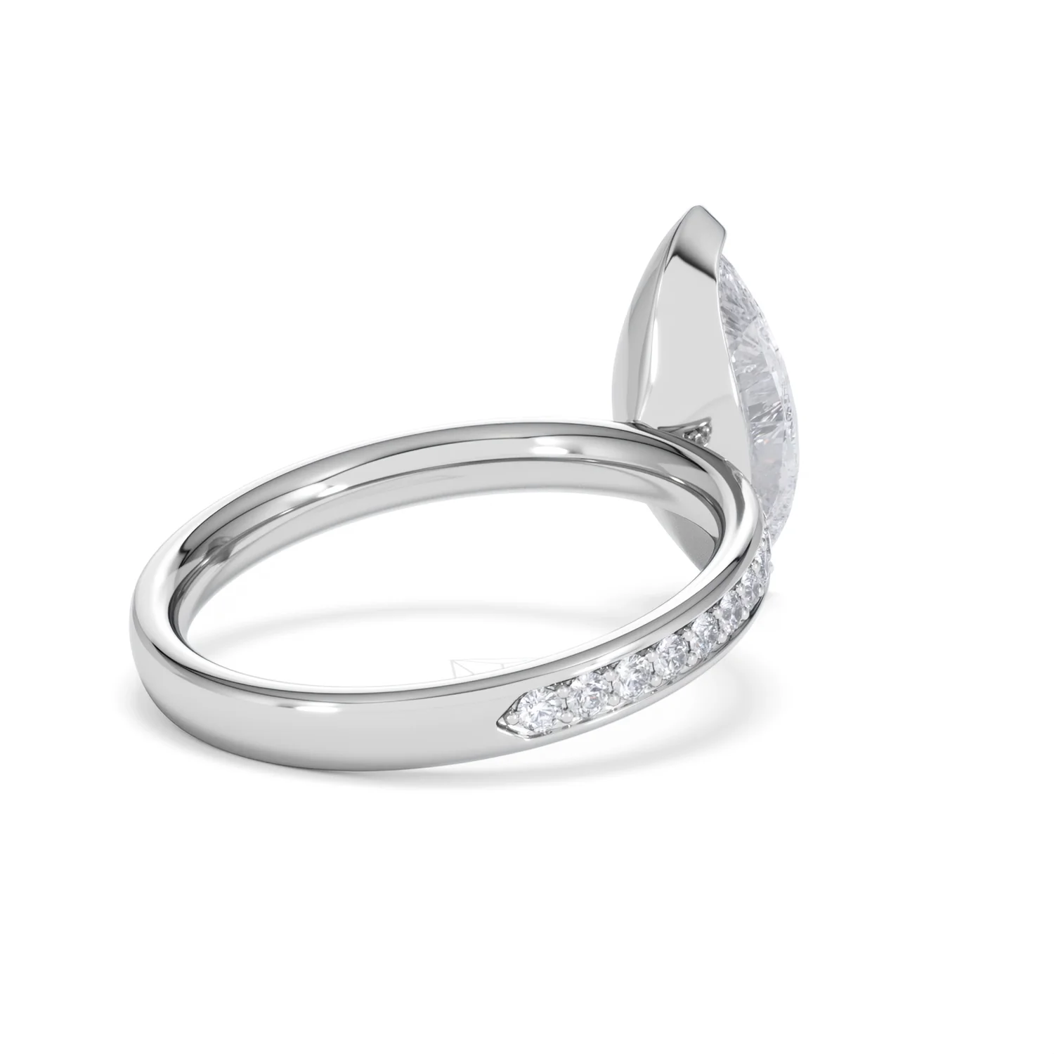 Origin 2.25ct Marquise Cut Lab Diamond Solitaire Engagement Ring with Side Stones in 18K White Gold - Image 38