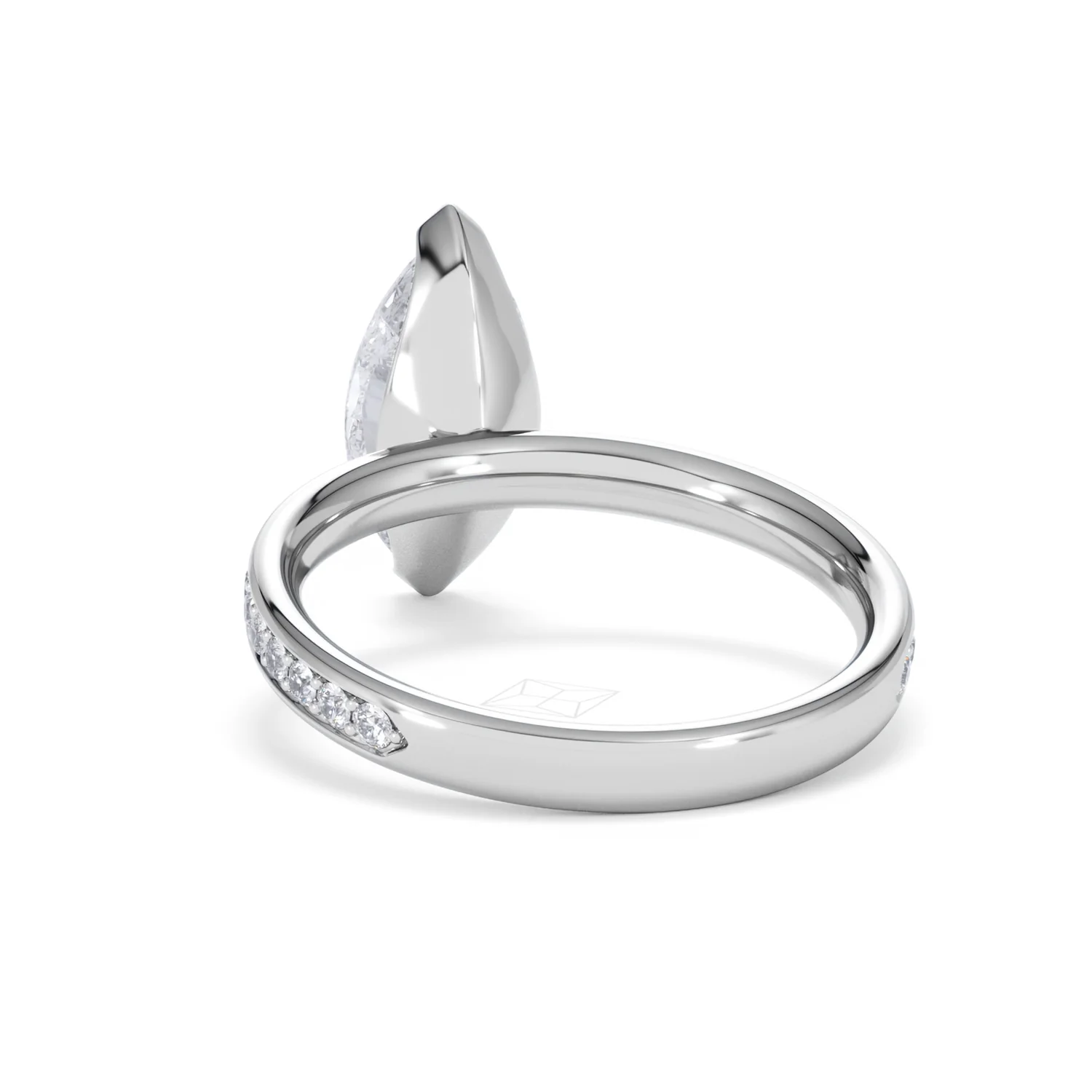 Origin 2.25ct Marquise Cut Lab Diamond Solitaire Engagement Ring with Side Stones in 18K White Gold - Image 51