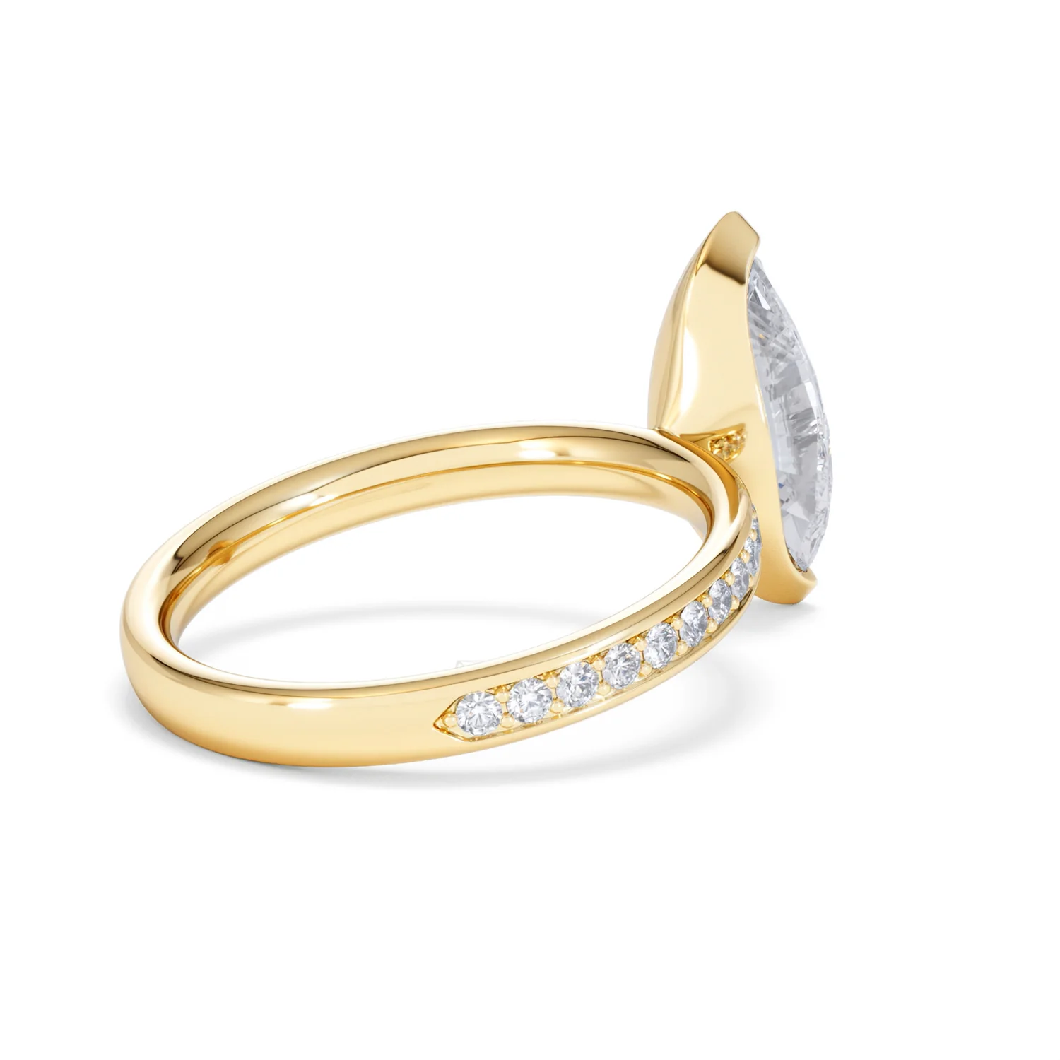 Origin 2.25ct Marquise Cut Lab Diamond Solitaire Engagement Ring with Side Stones in 18K Yellow Gold - Image 36