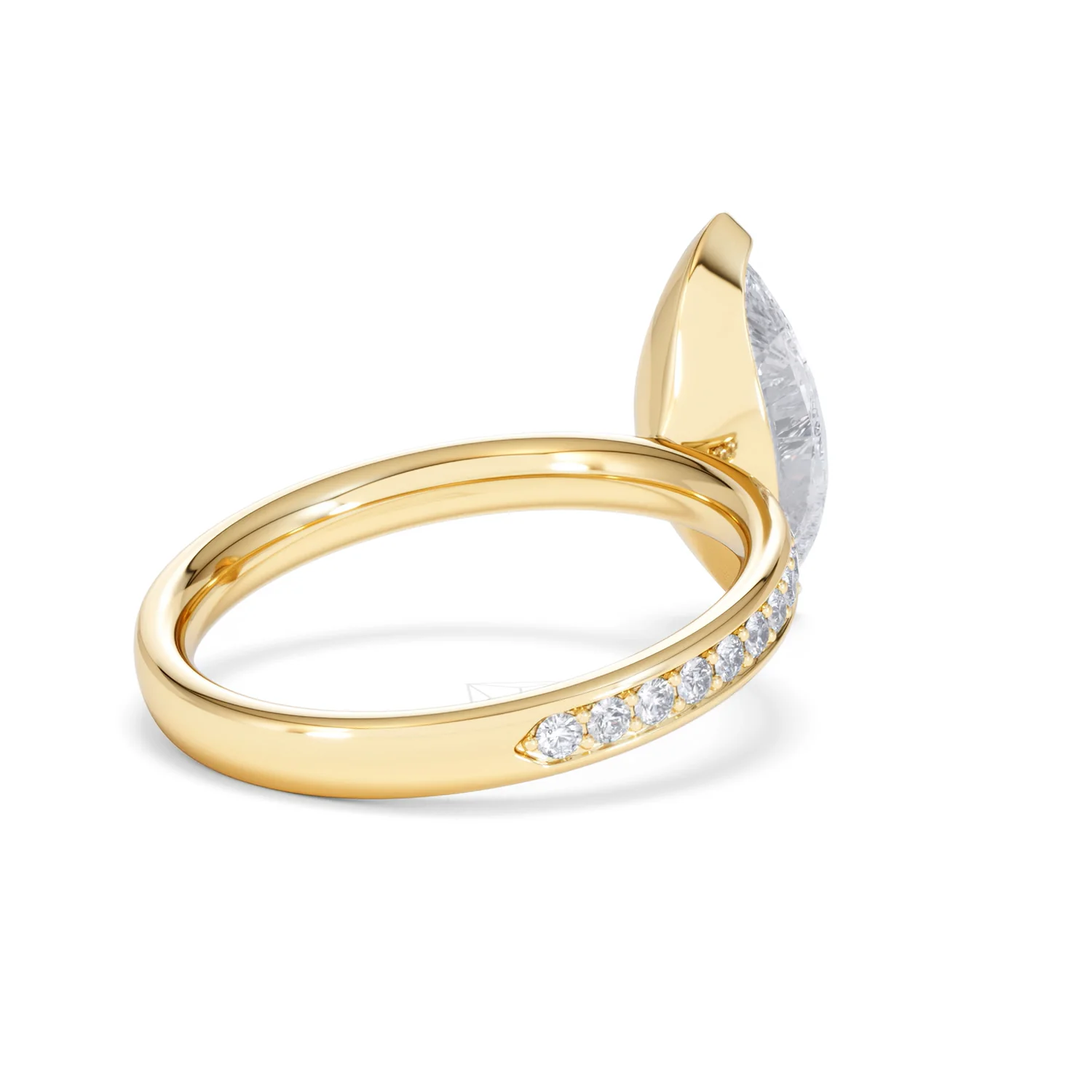 Origin 2.25ct Marquise Cut Lab Diamond Solitaire Engagement Ring with Side Stones in 18K Yellow Gold - Image 38