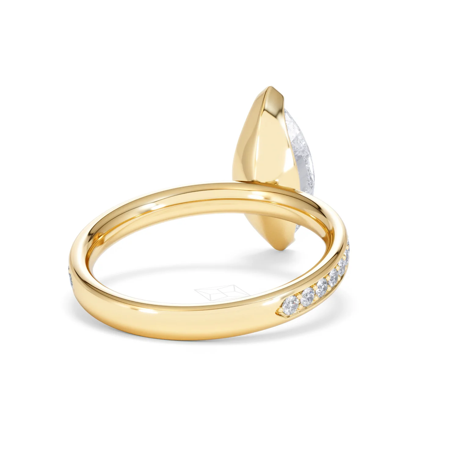 Origin 2.25ct Marquise Cut Lab Diamond Solitaire Engagement Ring with Side Stones in 18K Yellow Gold - Image 42