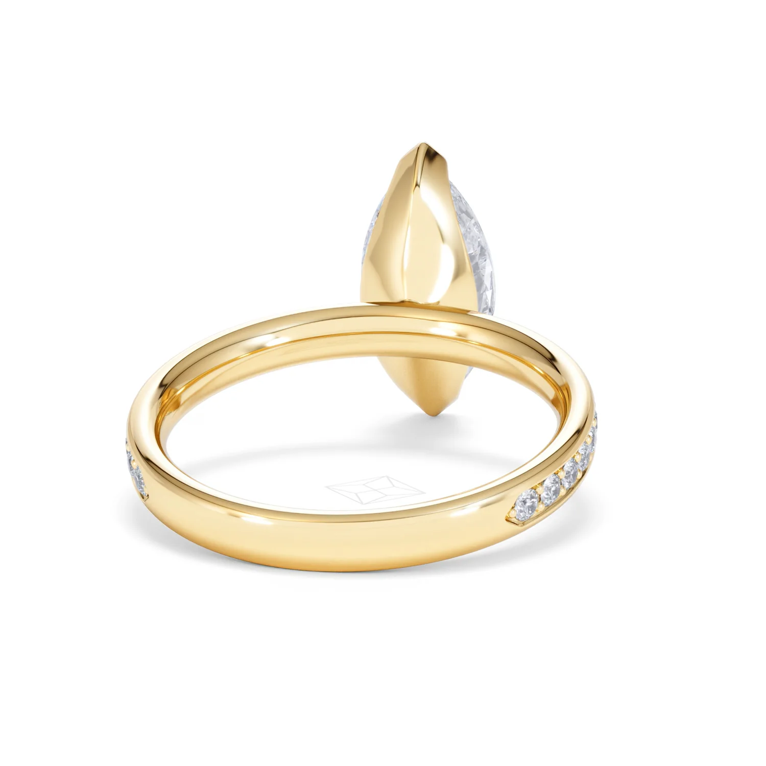 Origin 2.25ct Marquise Cut Lab Diamond Solitaire Engagement Ring with Side Stones in 18K Yellow Gold - Image 44