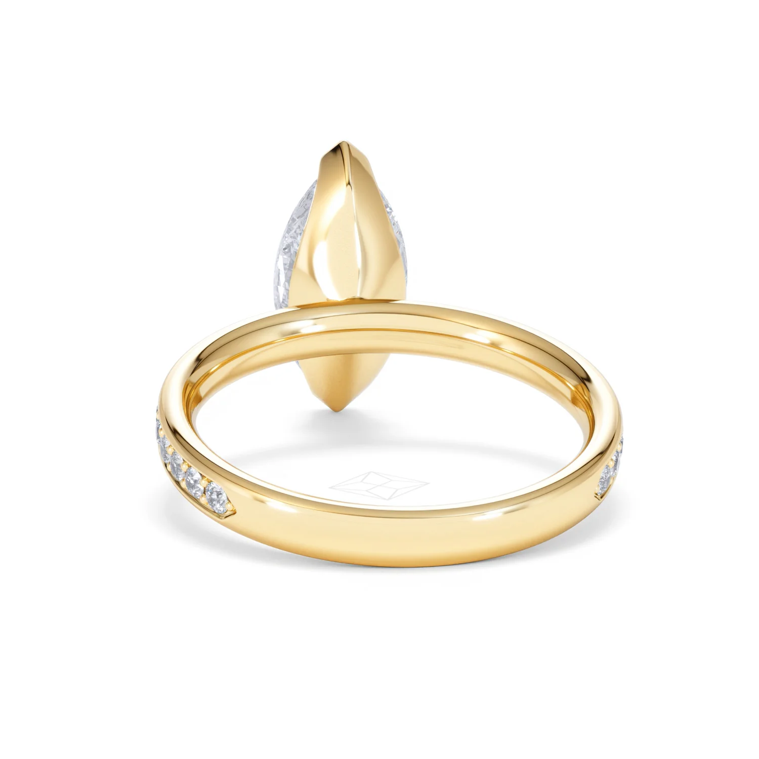 Origin 2.25ct Marquise Cut Lab Diamond Solitaire Engagement Ring with Side Stones in 18K Yellow Gold - Image 49