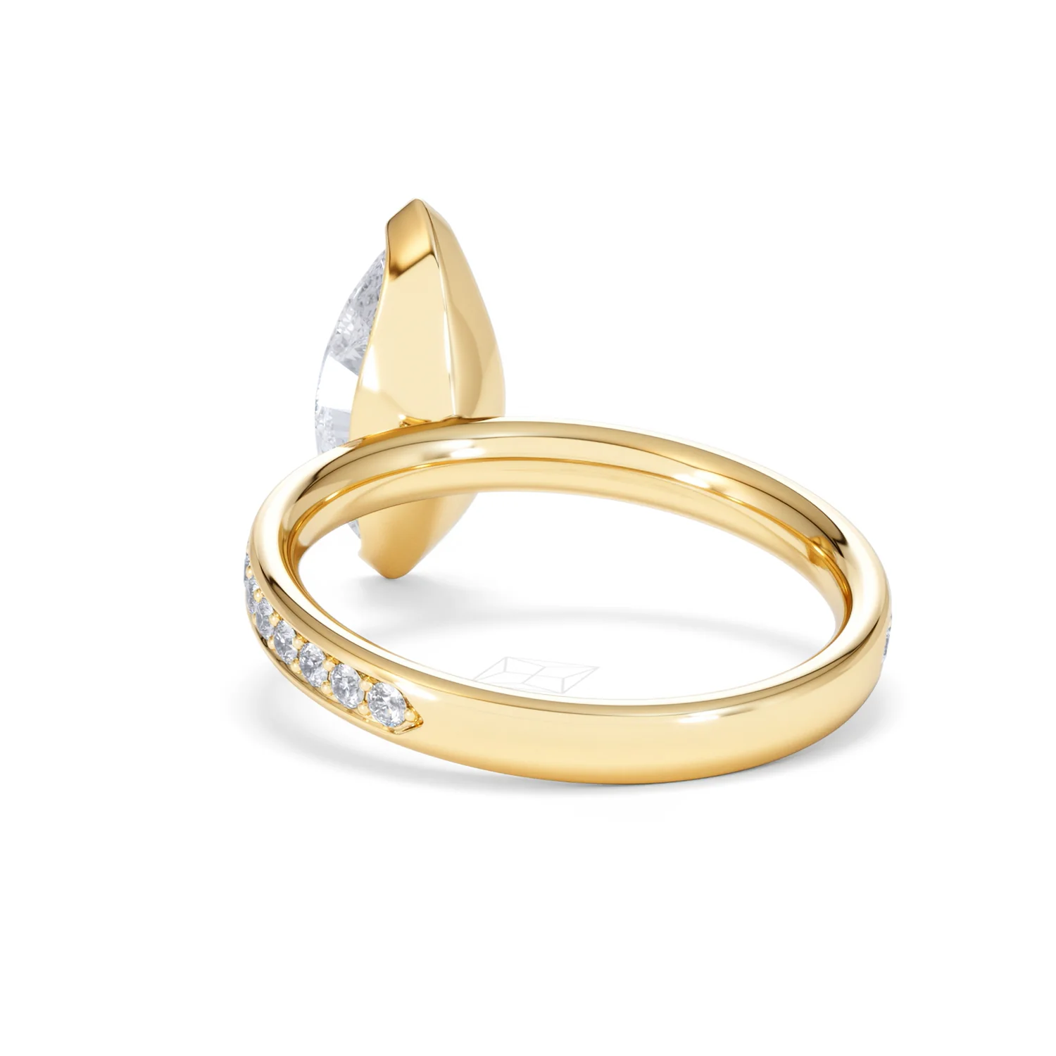 Origin 2.25ct Marquise Cut Lab Diamond Solitaire Engagement Ring with Side Stones in 18K Yellow Gold - Image 52