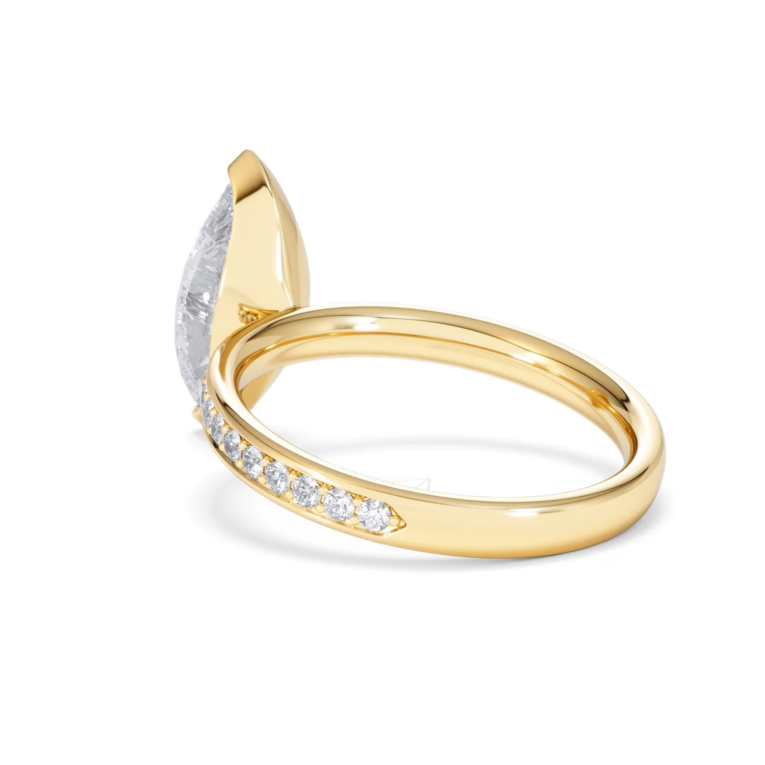 Origin 2.25ct Marquise Cut Lab Diamond Solitaire Engagement Ring with Side Stones in 18K Yellow Gold - Image 56