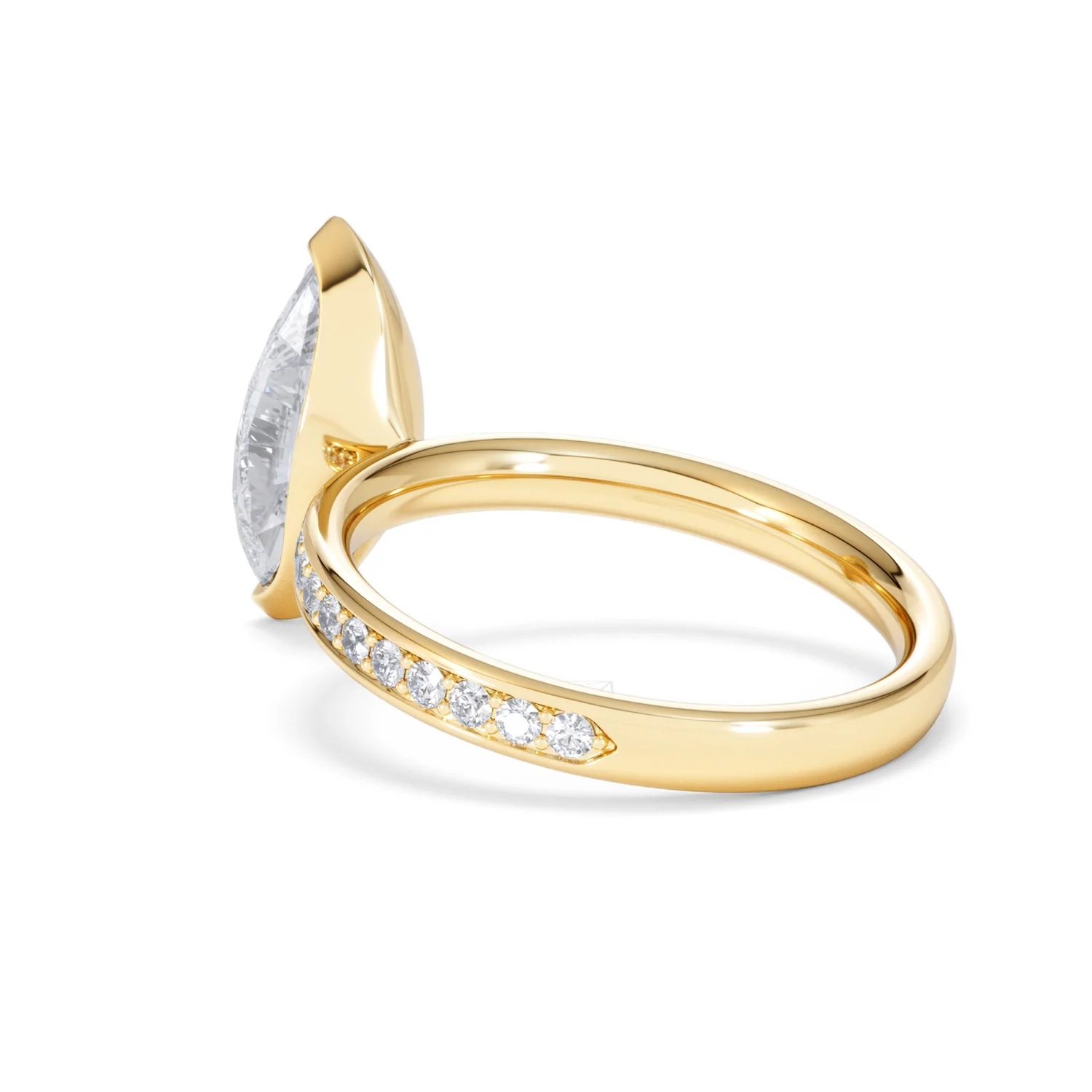 Origin 2.25ct Marquise Cut Lab Diamond Solitaire Engagement Ring with Side Stones in 18K Yellow Gold - Image 57