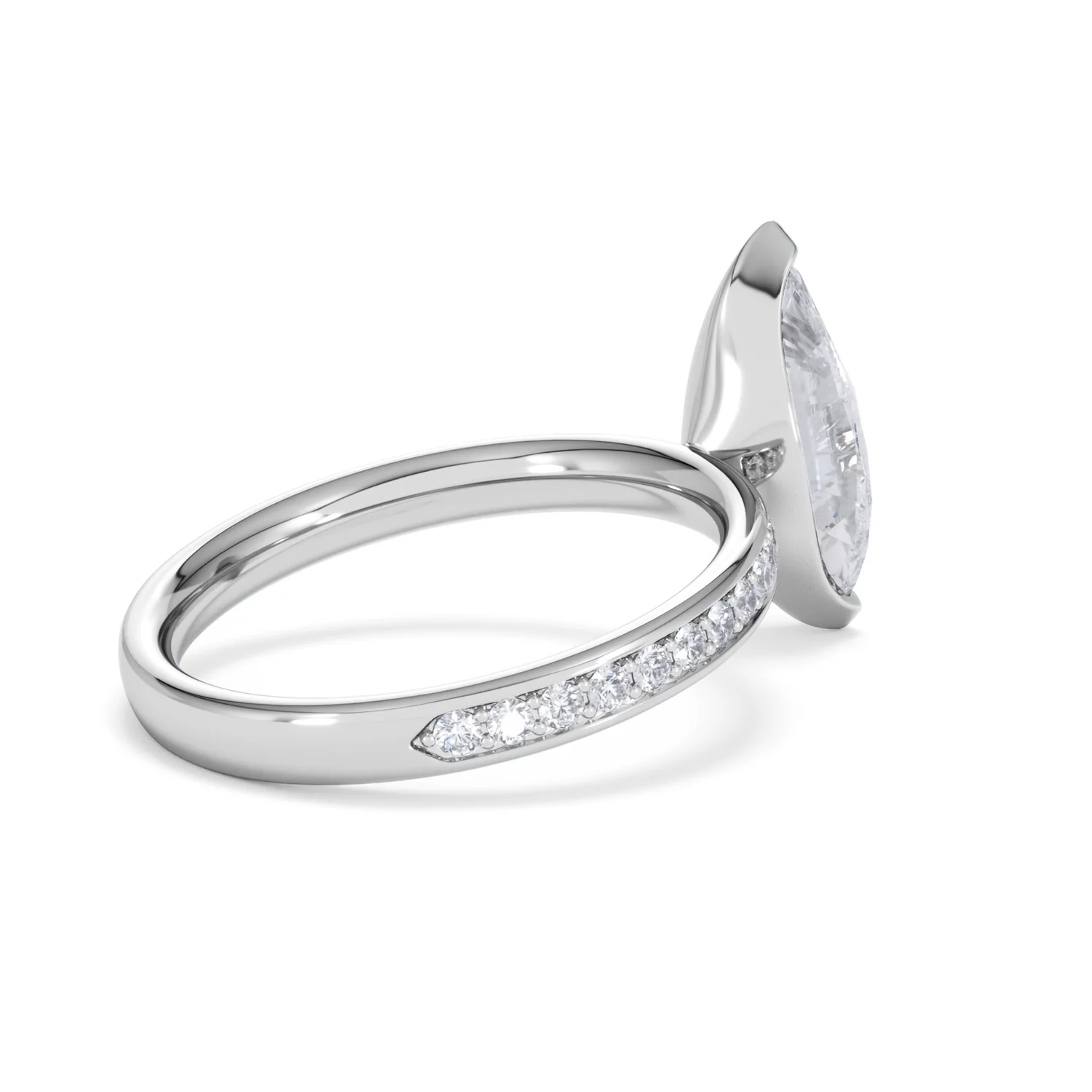 Origin 2.25ct Marquise Cut Lab Diamond Solitaire Engagement Ring with Side Stones in Platinum - Image 35
