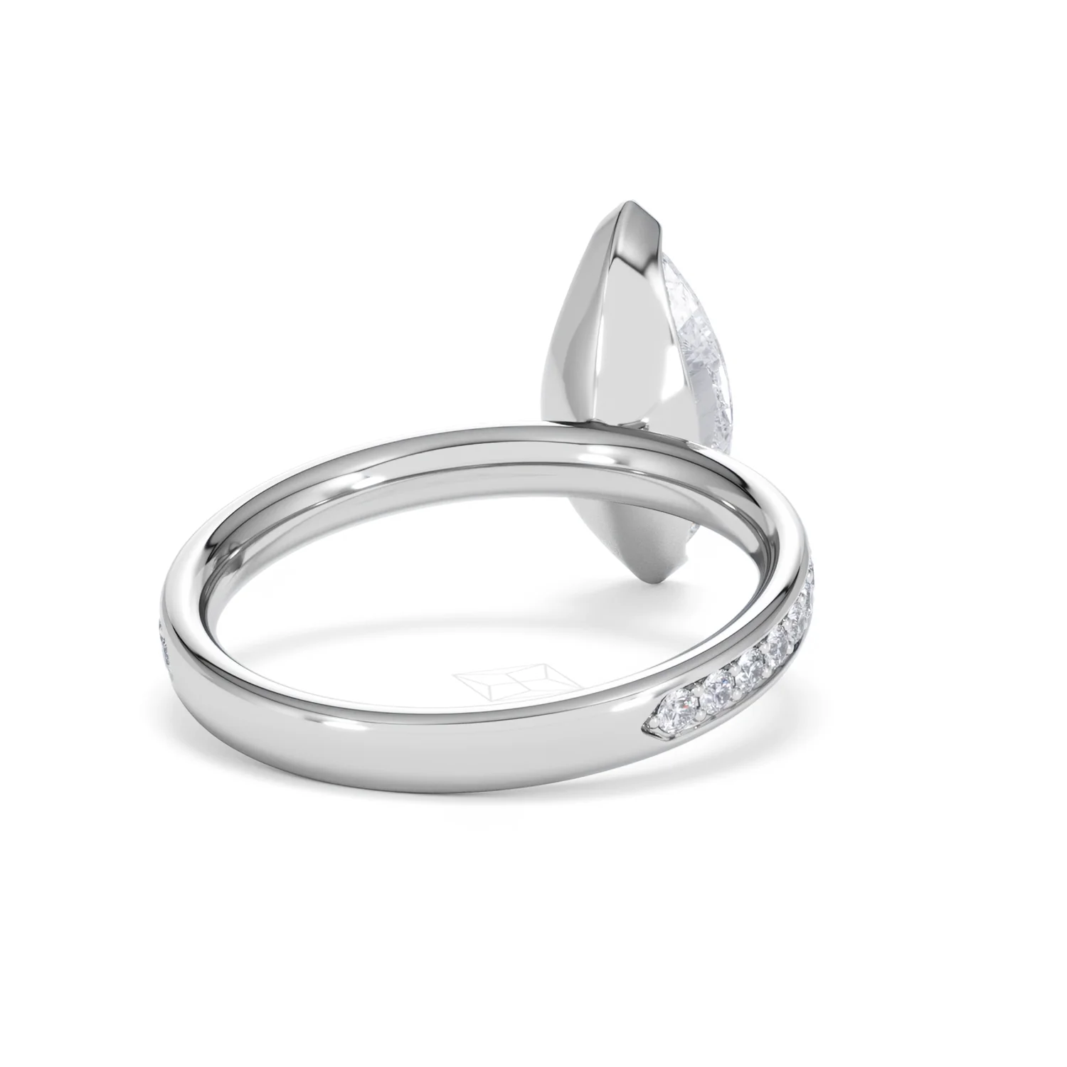 Origin 2.25ct Marquise Cut Lab Diamond Solitaire Engagement Ring with Side Stones in Platinum - Image 42
