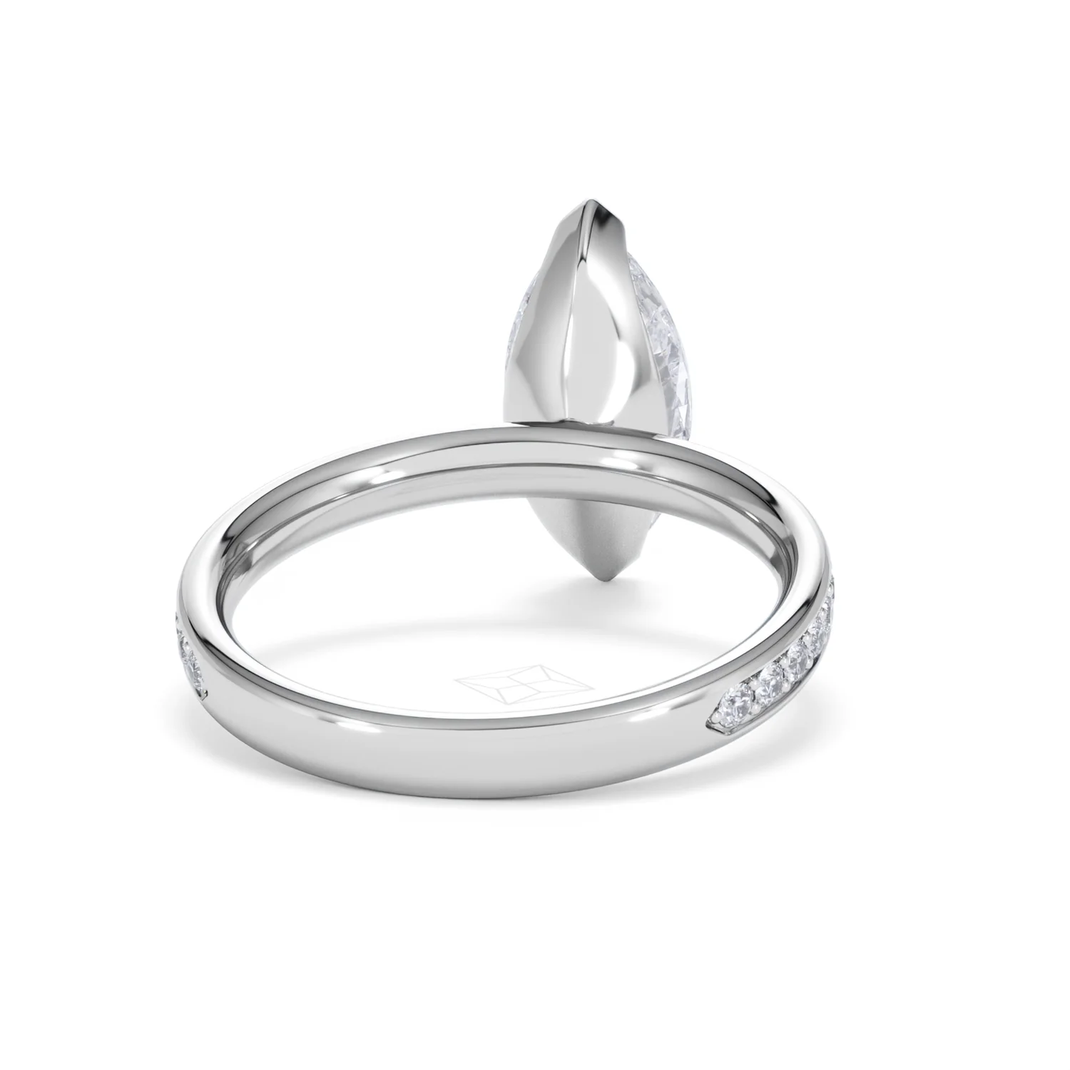 Origin 2.25ct Marquise Cut Lab Diamond Solitaire Engagement Ring with Side Stones in Platinum - Image 44