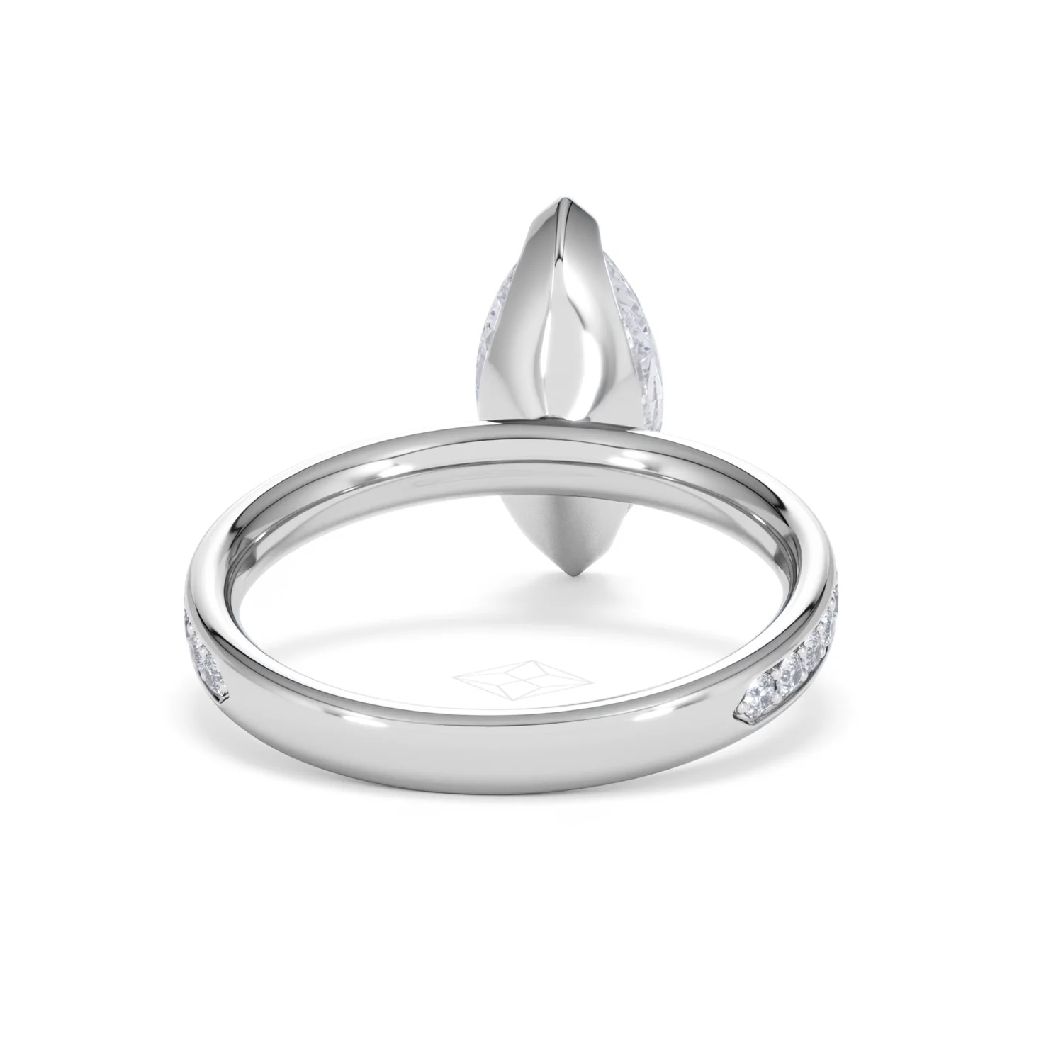 Origin 2.25ct Marquise Cut Lab Diamond Solitaire Engagement Ring with Side Stones in Platinum - Image 45
