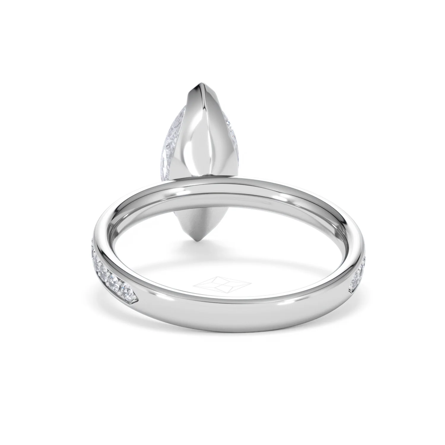 Origin 2.25ct Marquise Cut Lab Diamond Solitaire Engagement Ring with Side Stones in Platinum - Image 49