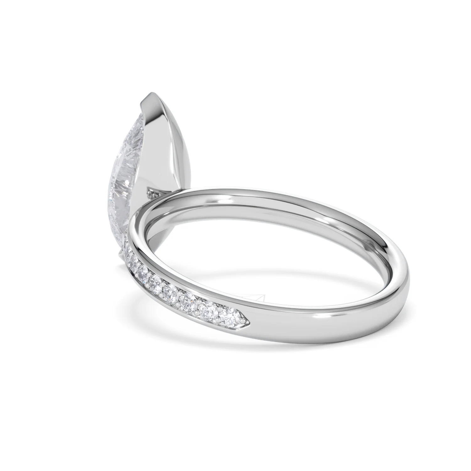 Origin 2.25ct Marquise Cut Lab Diamond Solitaire Engagement Ring with Side Stones in Platinum - Image 56