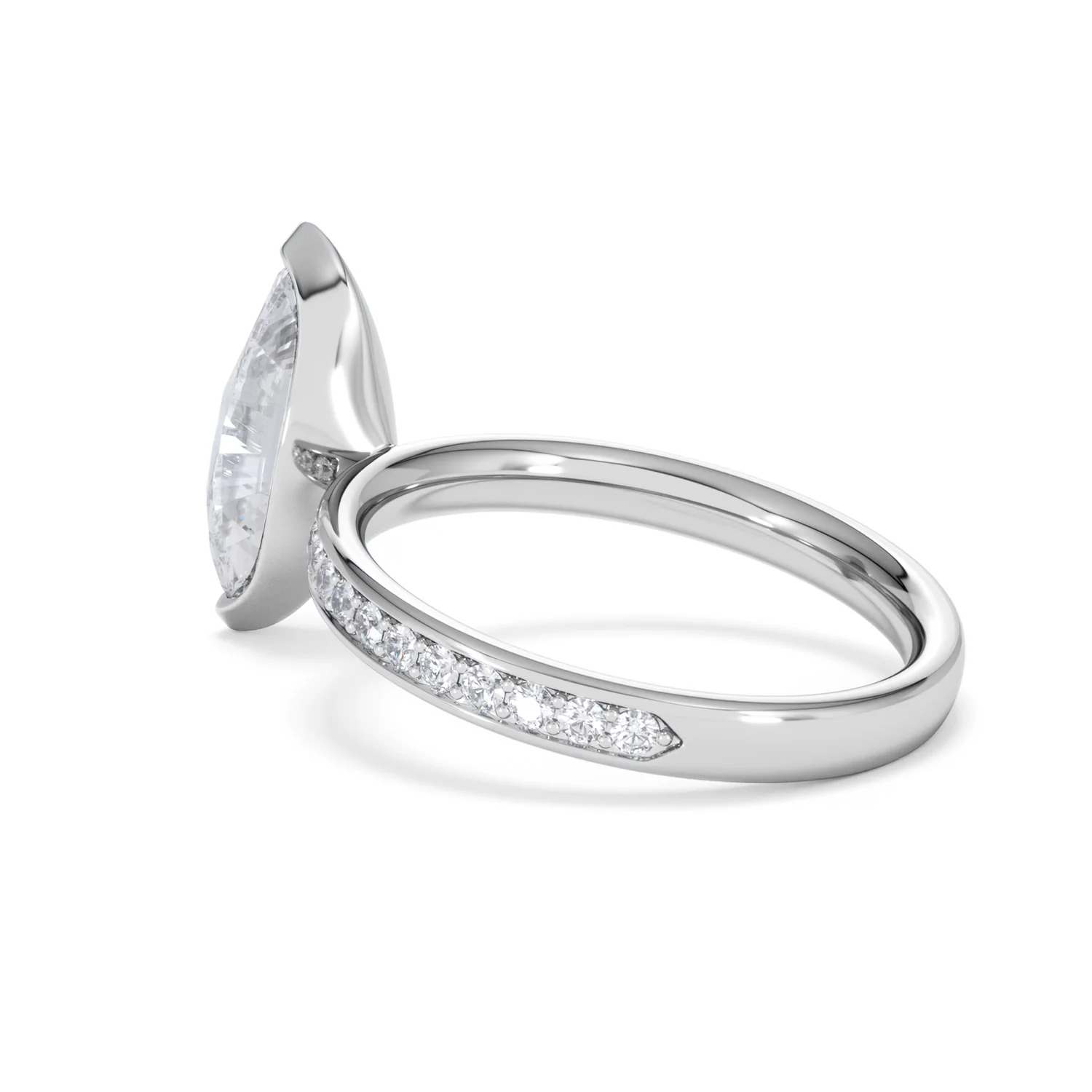 Origin 2.25ct Marquise Cut Lab Diamond Solitaire Engagement Ring with Side Stones in Platinum - Image 59