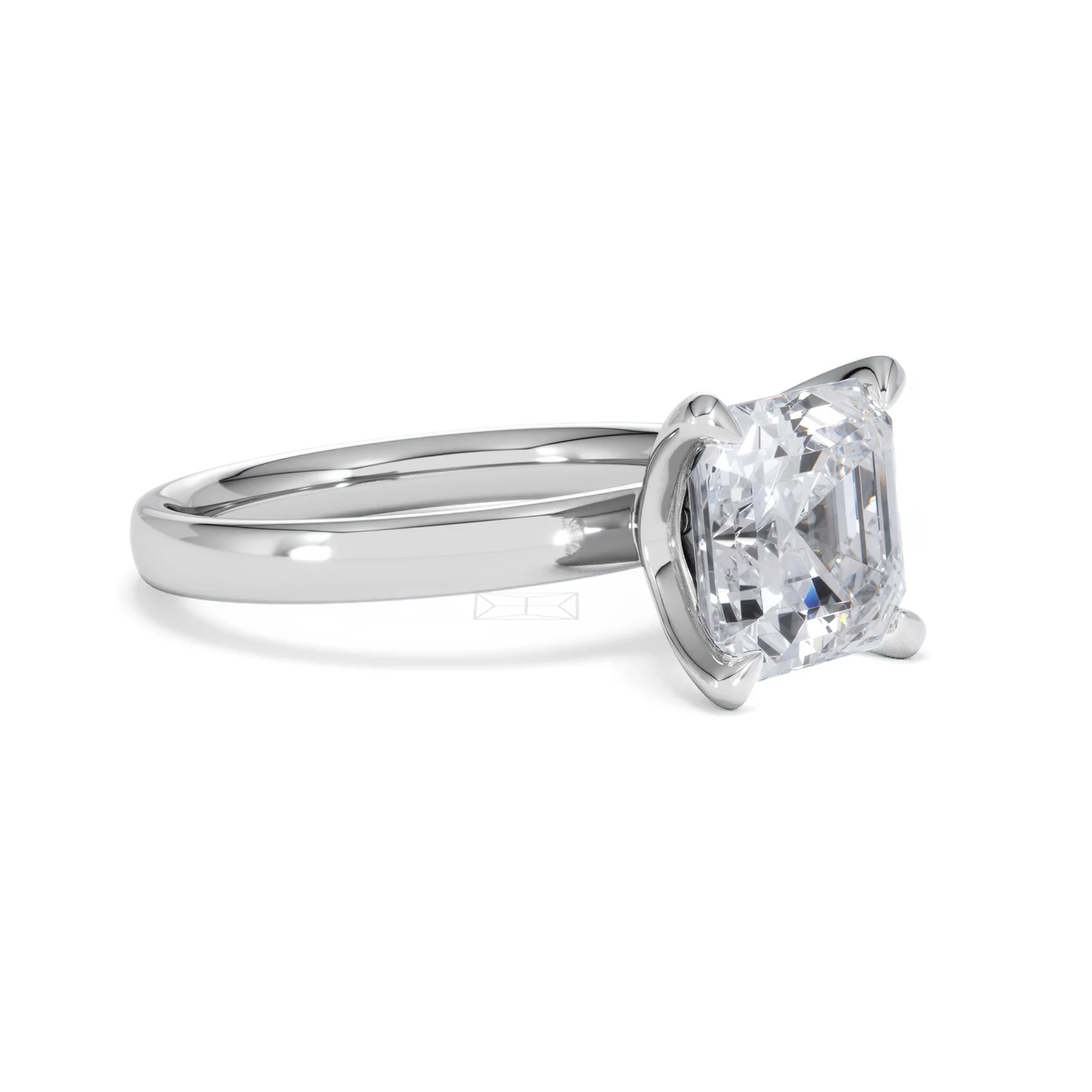 Origin 3.00ct Asscher Cut Lab Diamond Solitaire Engagement Ring in 18K White Gold - Image 17