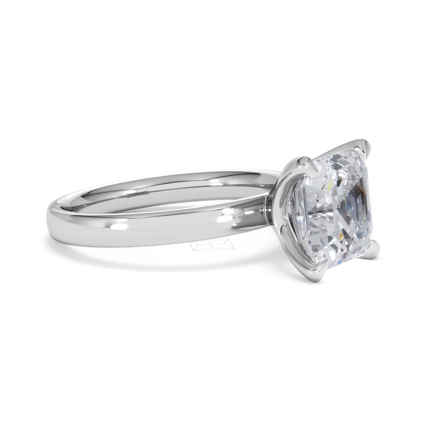 Origin 3.00ct Asscher Cut Lab Diamond Solitaire Engagement Ring in 18K White Gold - Image 19
