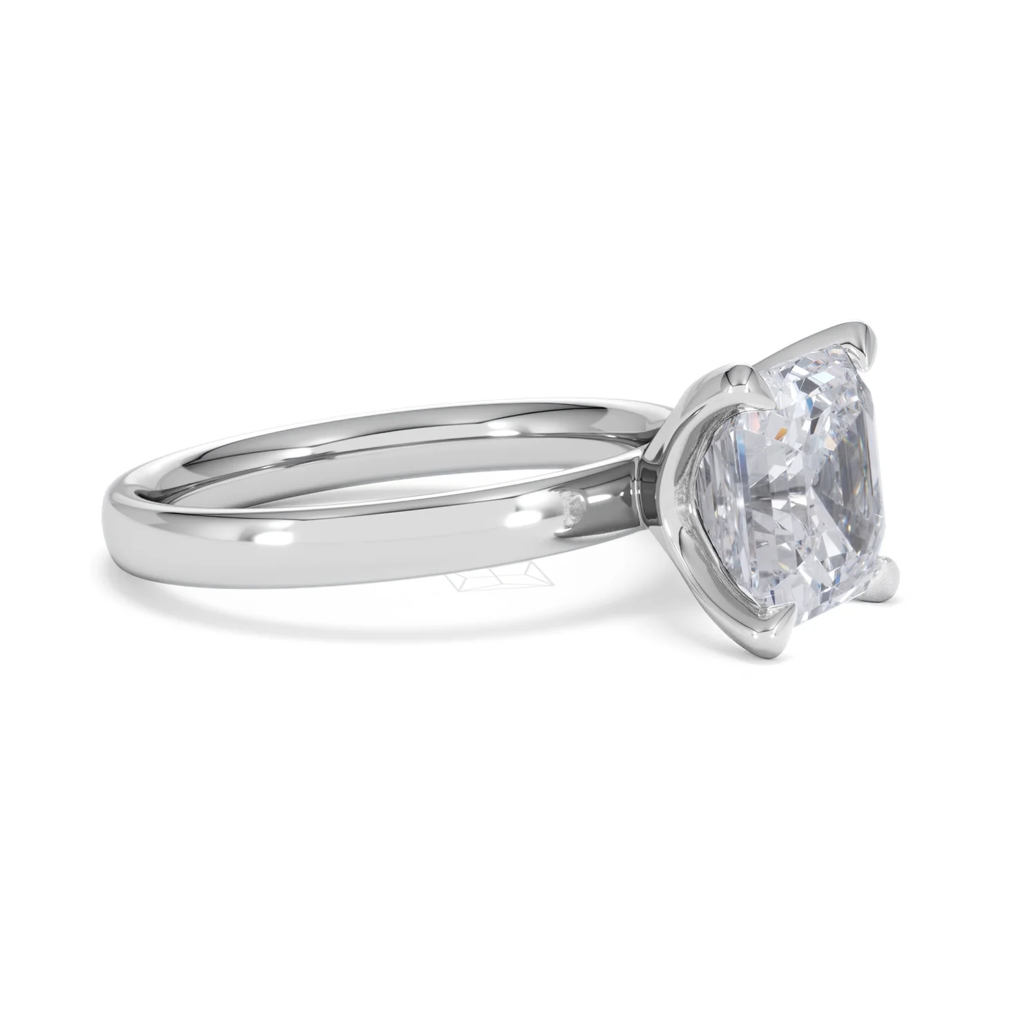 Origin 3.00ct Asscher Cut Lab Diamond Solitaire Engagement Ring in 18K White Gold - Image 20