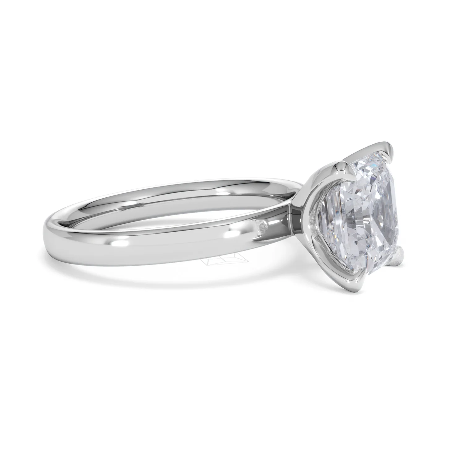 Origin 3.00ct Asscher Cut Lab Diamond Solitaire Engagement Ring in 18K White Gold - Image 21