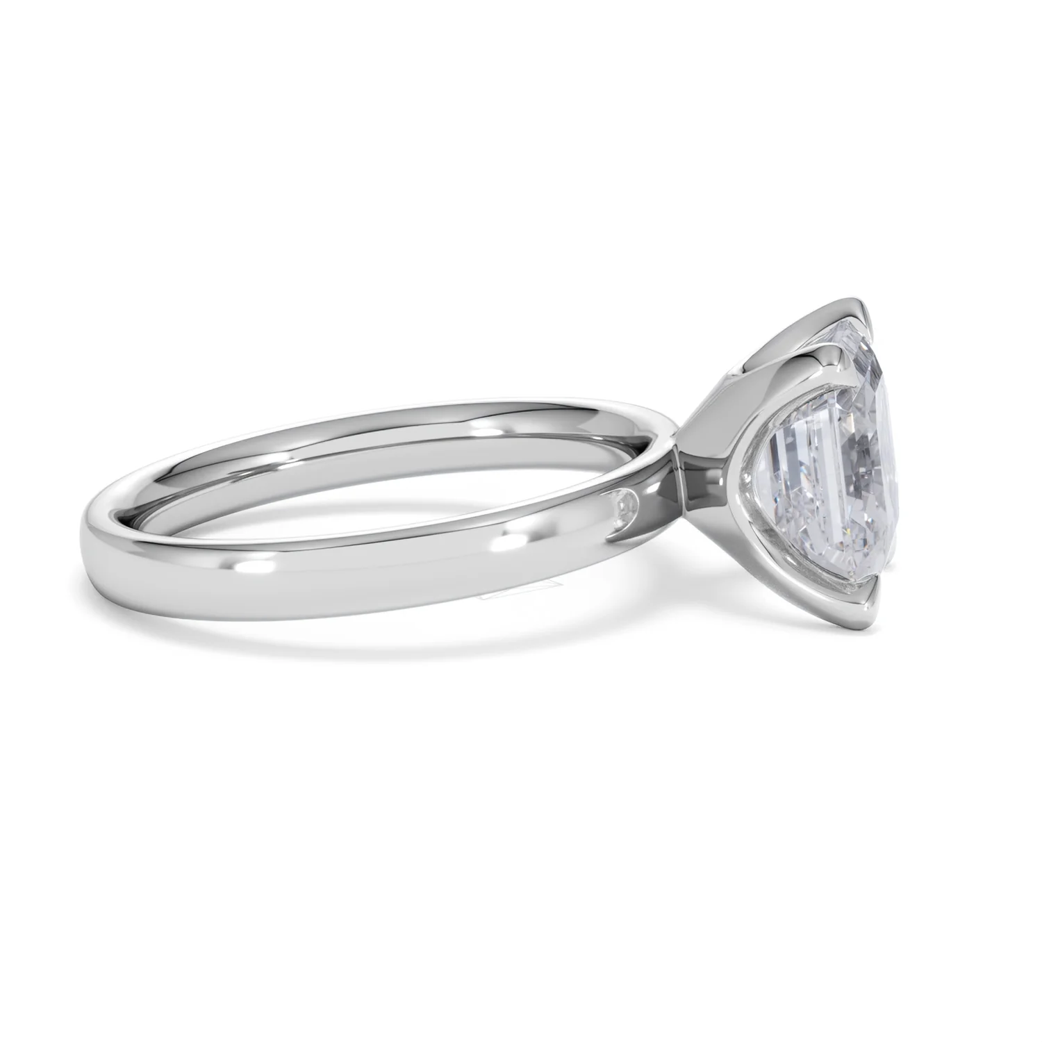 Origin 3.00ct Asscher Cut Lab Diamond Solitaire Engagement Ring in 18K White Gold - Image 25