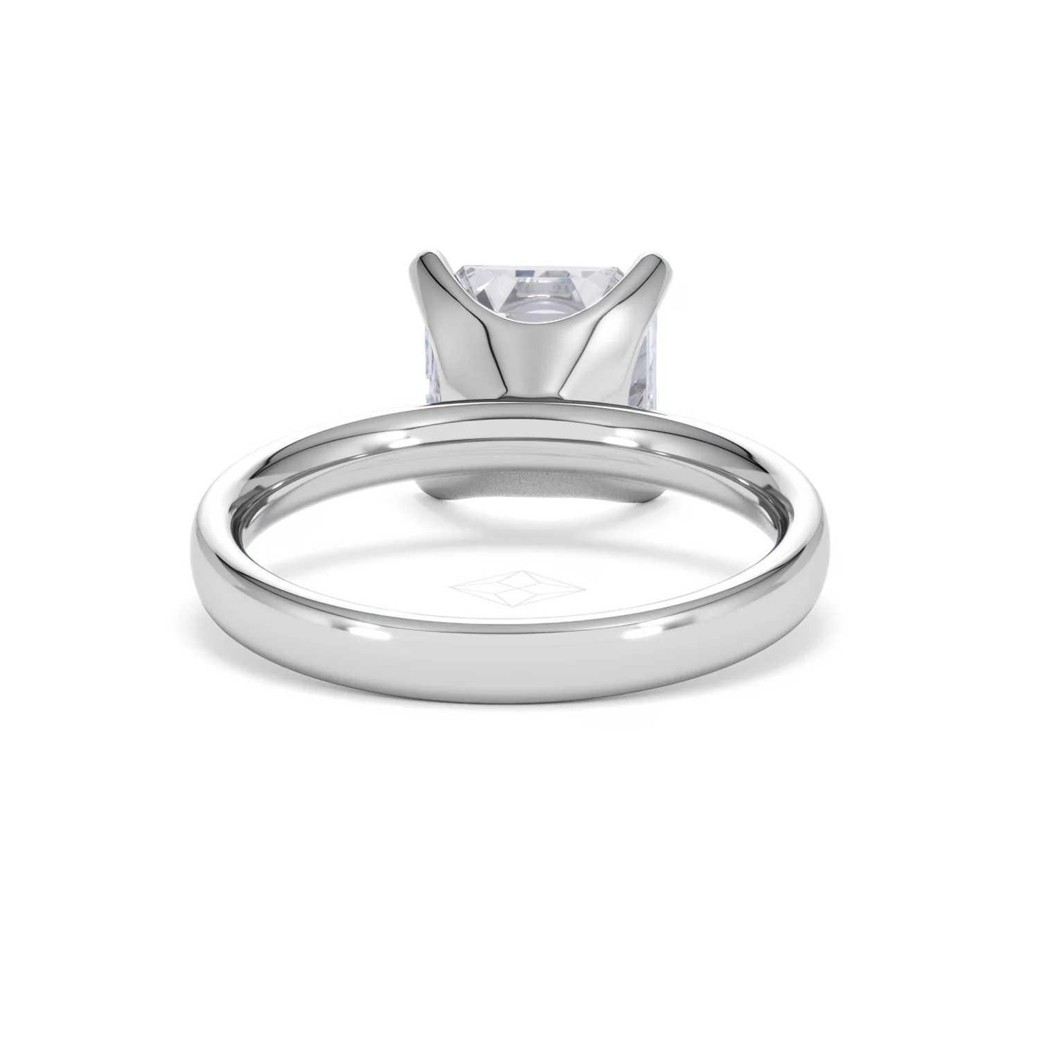 Origin 3.00ct Asscher Cut Lab Diamond Solitaire Engagement Ring in 18K White Gold - Image 46