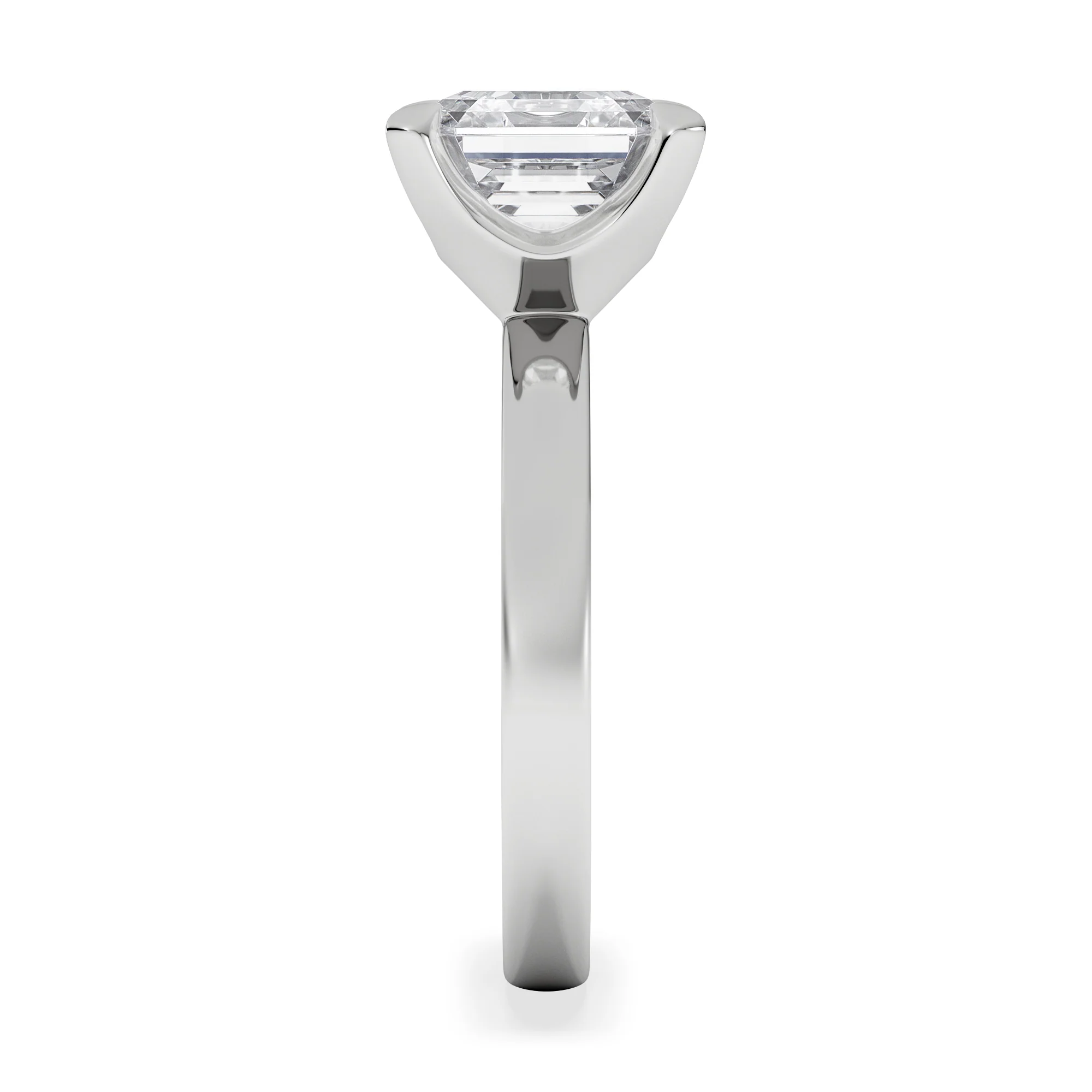 Origin 3.00ct Asscher Cut Lab Diamond Solitaire Engagement Ring in 18K White Gold - Image 5