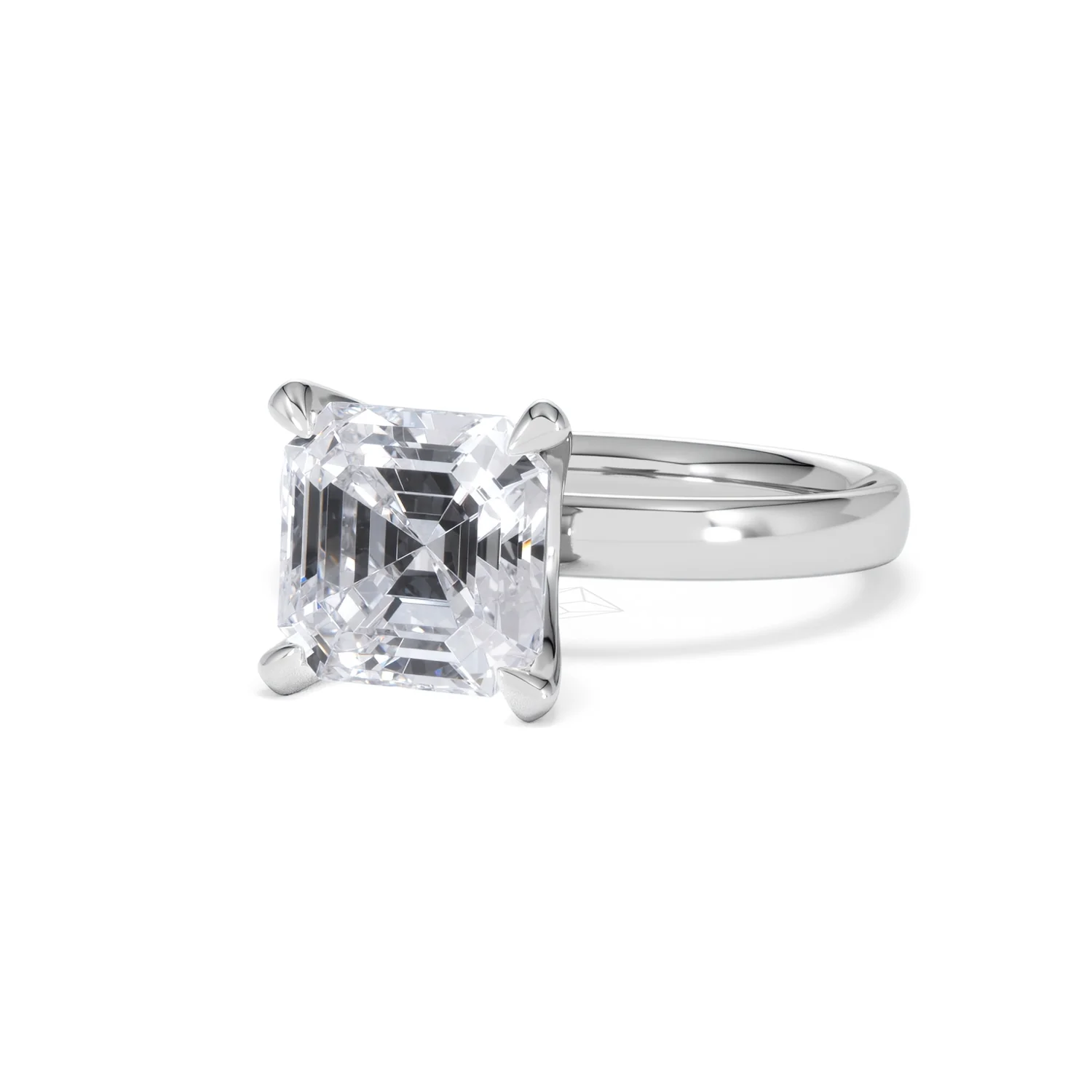 Origin 3.00ct Asscher Cut Lab Diamond Solitaire Engagement Ring in 18K White Gold - Image 82
