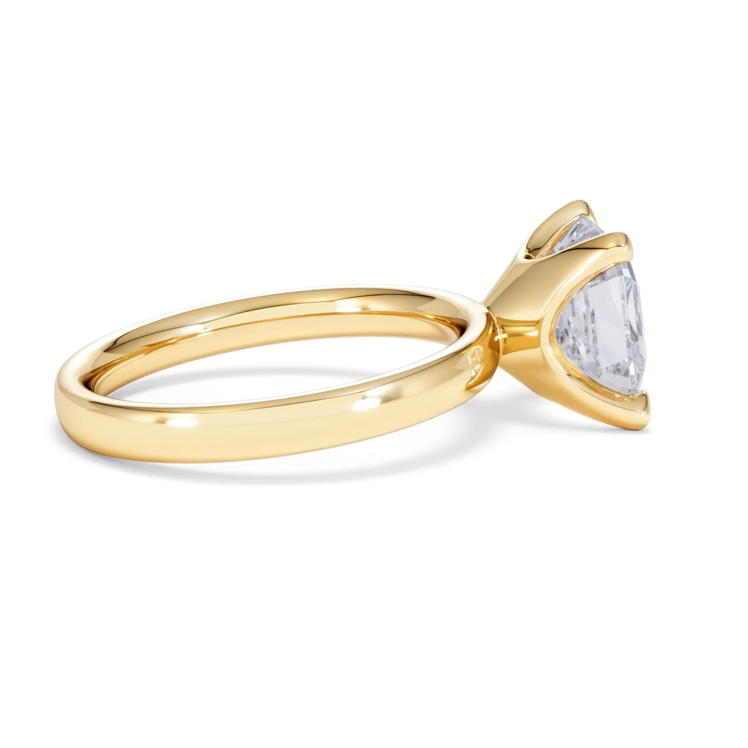 Origin 3.00ct Asscher Cut Lab Diamond Solitaire Engagement Ring in 18K Yellow Gold - Image 29