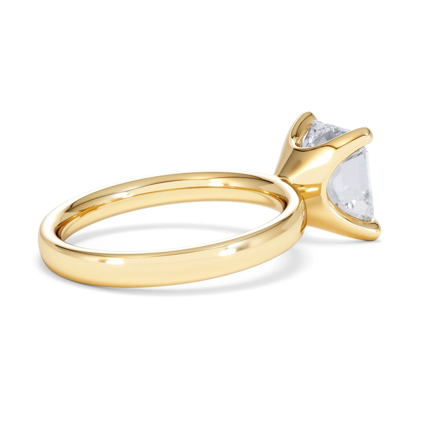 Origin 3.00ct Asscher Cut Lab Diamond Solitaire Engagement Ring in 18K Yellow Gold - Image 34
