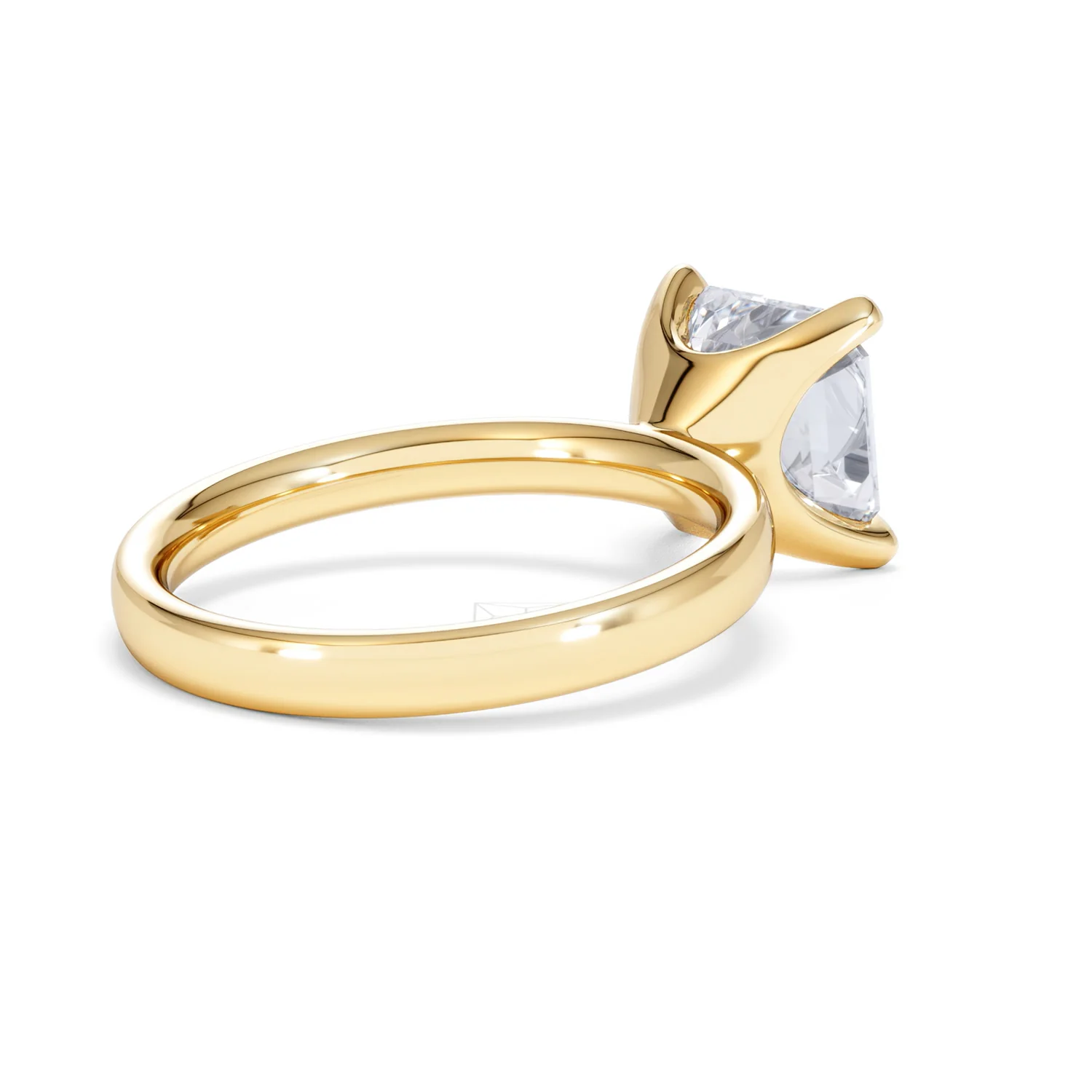 Origin 3.00ct Asscher Cut Lab Diamond Solitaire Engagement Ring in 18K Yellow Gold - Image 37