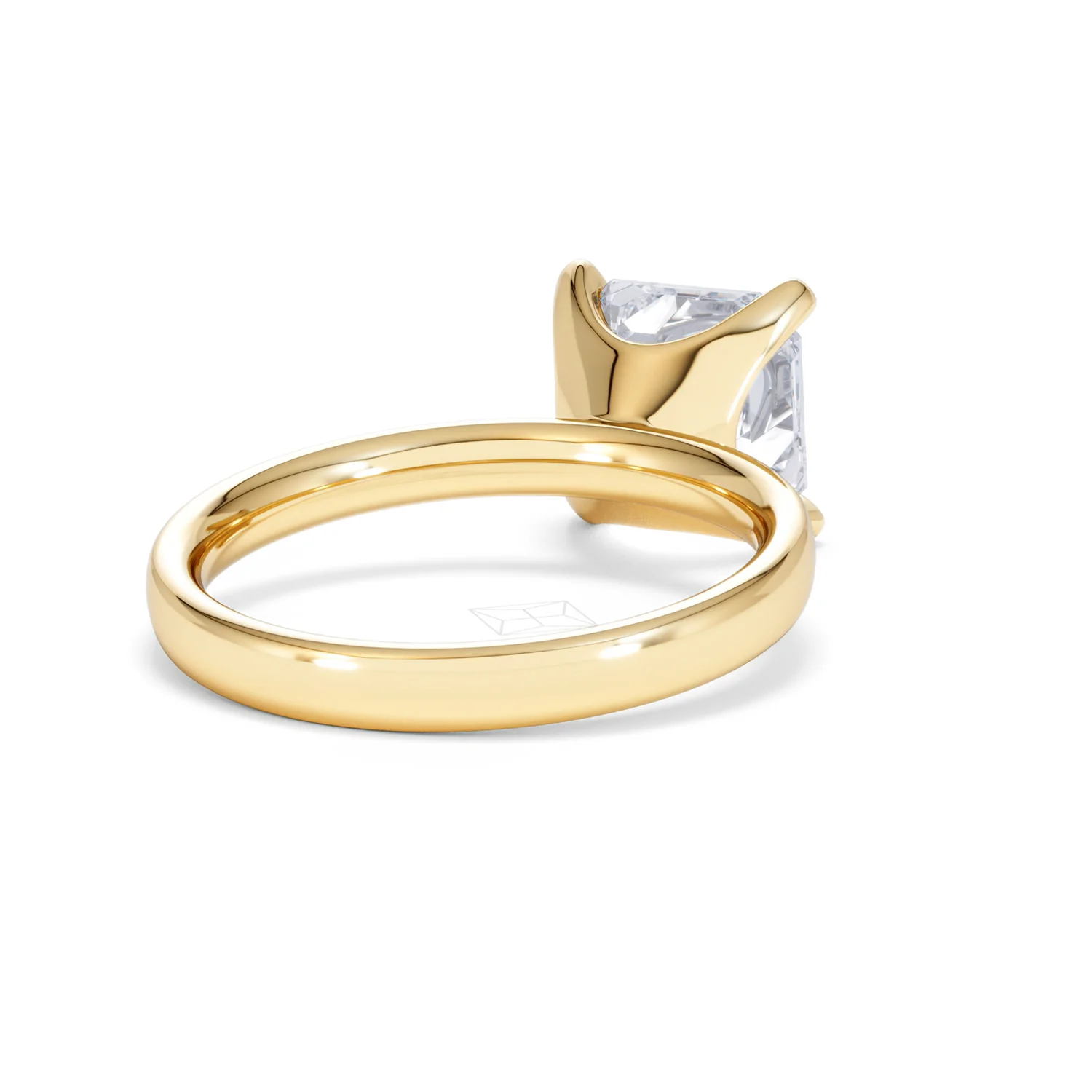 Origin 3.00ct Asscher Cut Lab Diamond Solitaire Engagement Ring in 18K Yellow Gold - Image 41