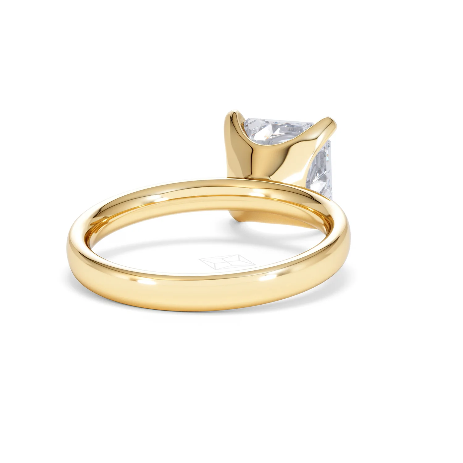 Origin 3.00ct Asscher Cut Lab Diamond Solitaire Engagement Ring in 18K Yellow Gold - Image 42