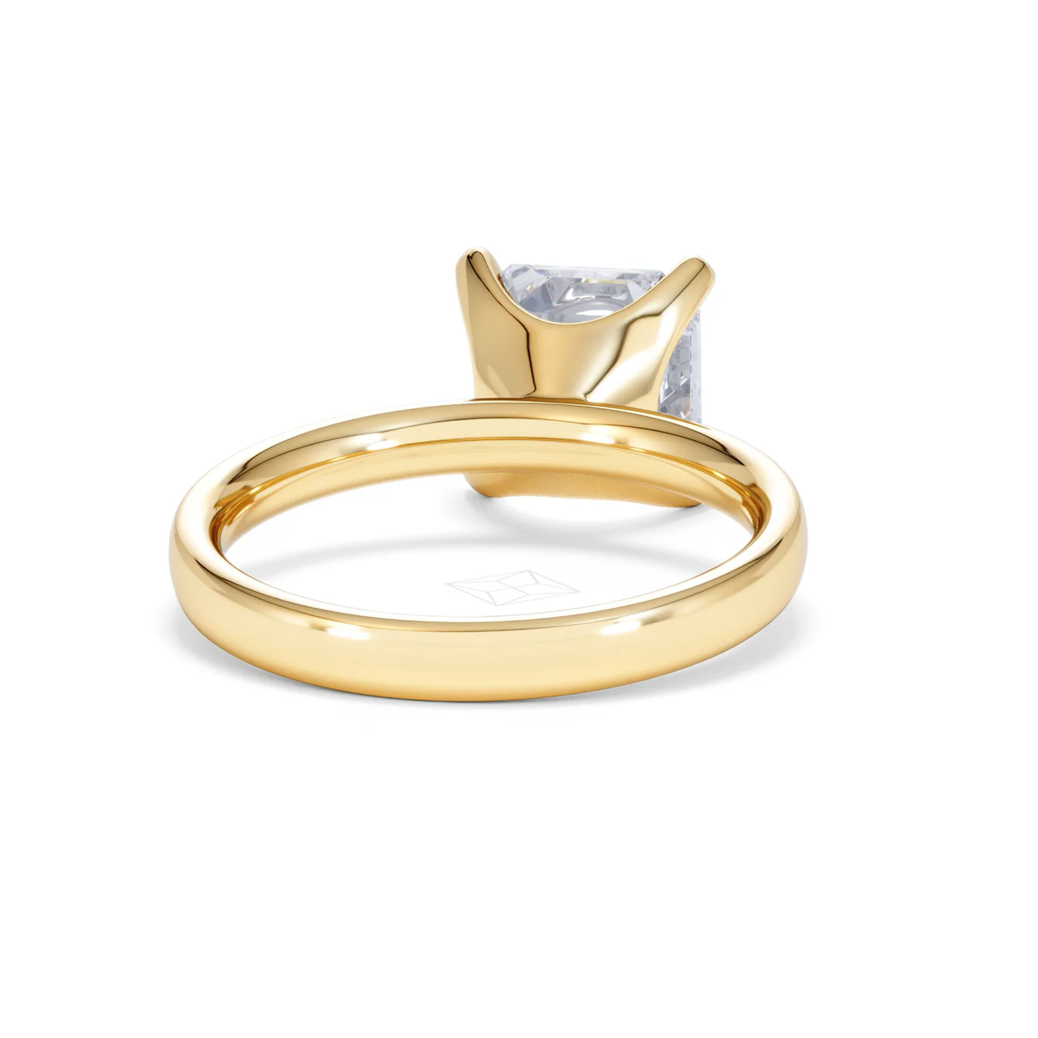 Origin 3.00ct Asscher Cut Lab Diamond Solitaire Engagement Ring in 18K Yellow Gold - Image 44