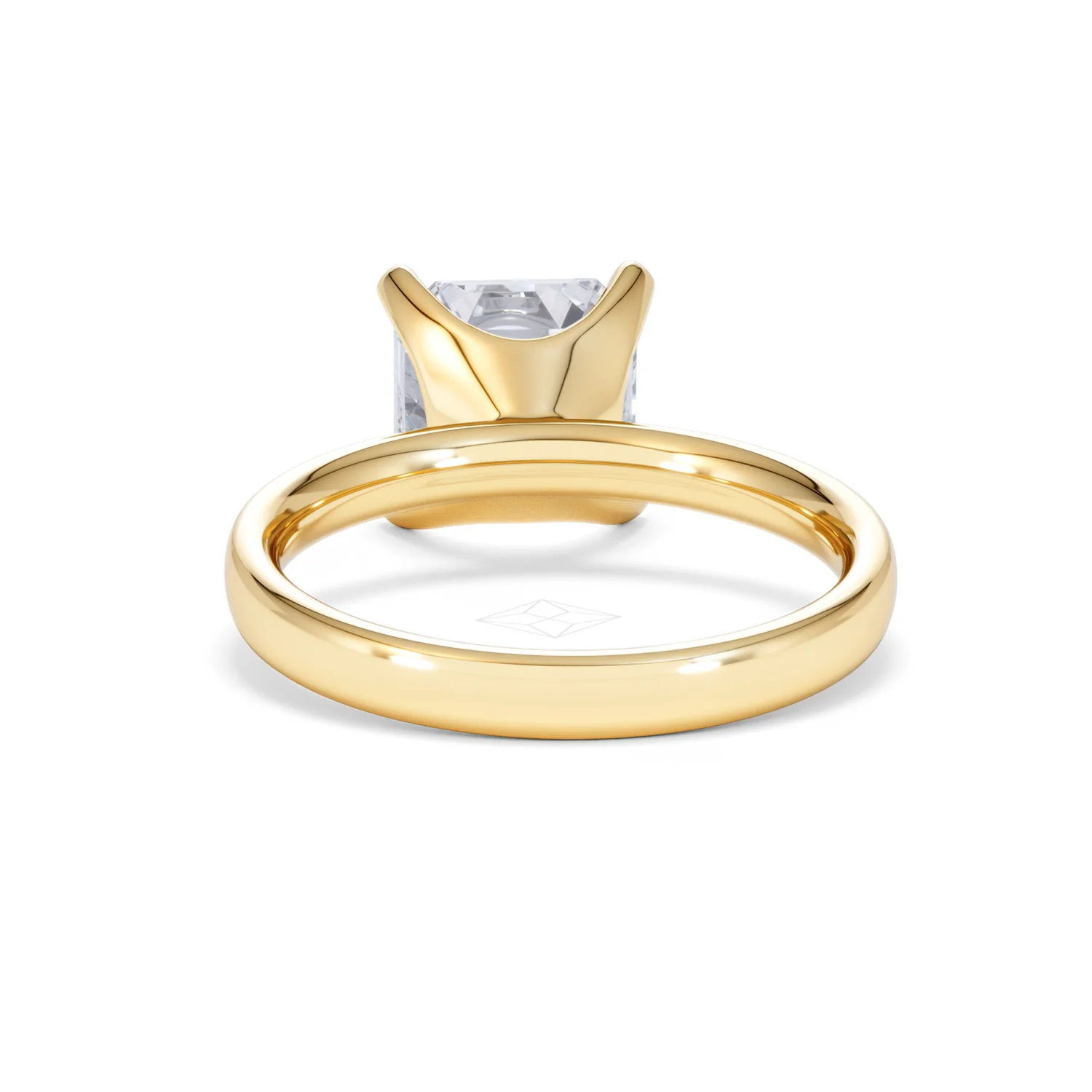 Origin 3.00ct Asscher Cut Lab Diamond Solitaire Engagement Ring in 18K Yellow Gold - Image 48