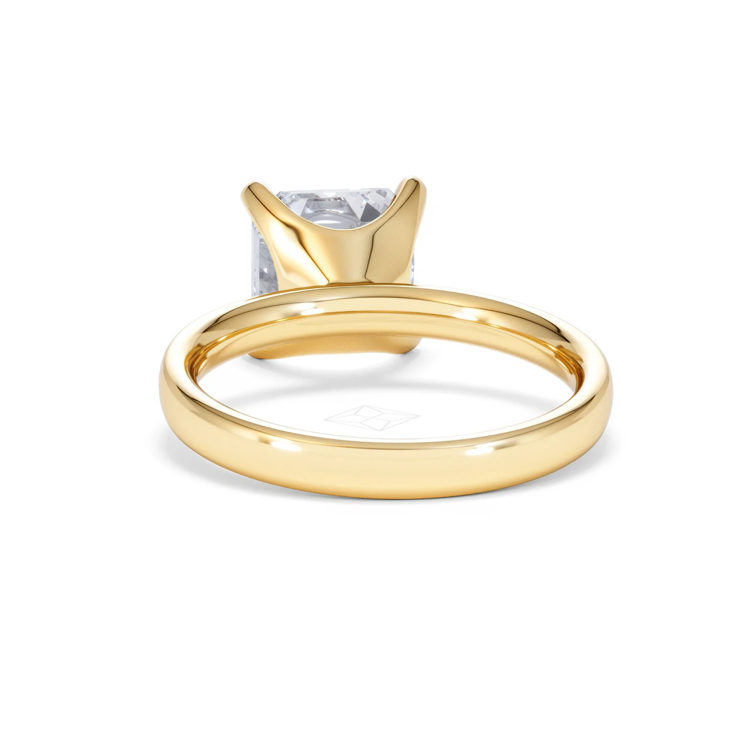 Origin 3.00ct Asscher Cut Lab Diamond Solitaire Engagement Ring in 18K Yellow Gold - Image 49