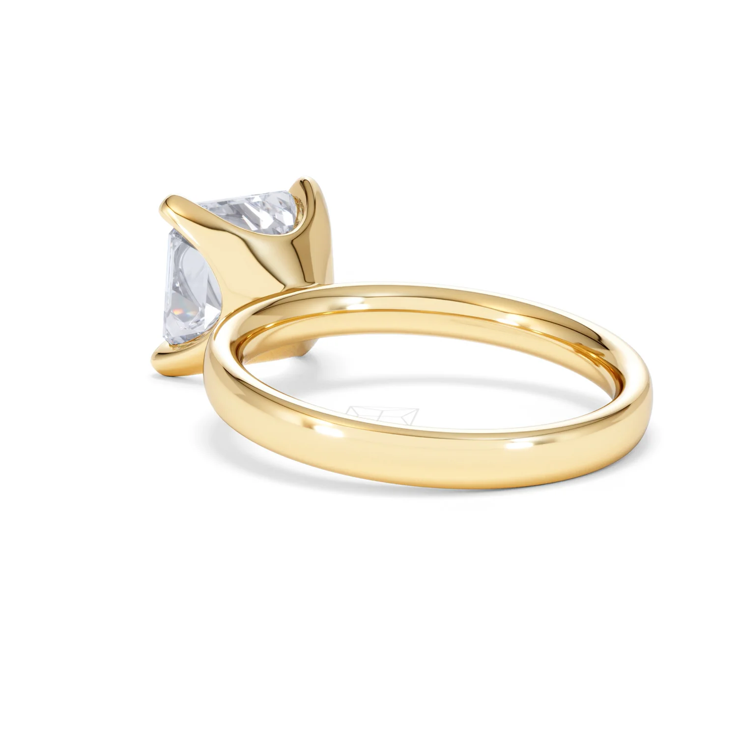 Origin 3.00ct Asscher Cut Lab Diamond Solitaire Engagement Ring in 18K Yellow Gold - Image 55