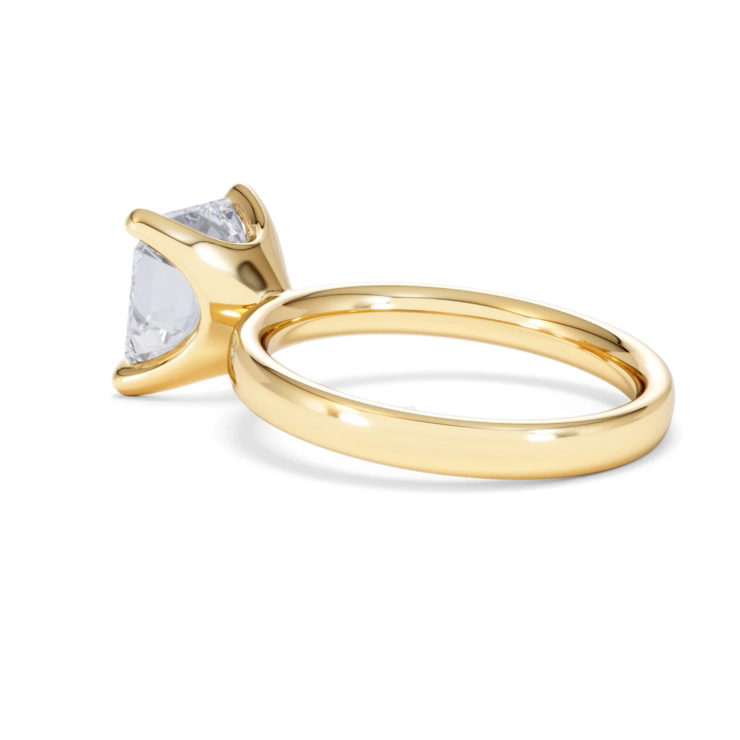 Origin 3.00ct Asscher Cut Lab Diamond Solitaire Engagement Ring in 18K Yellow Gold - Image 59