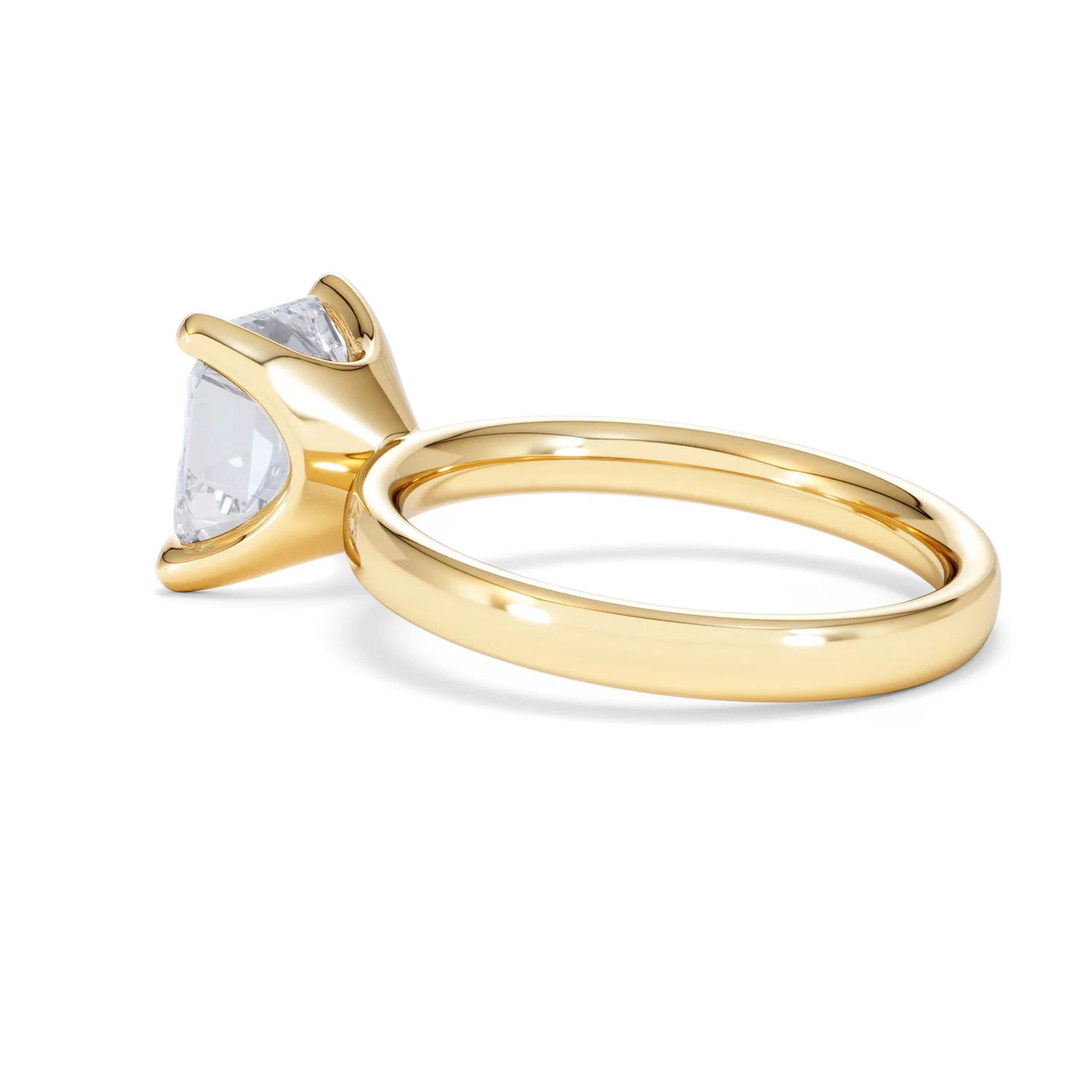 Origin 3.00ct Asscher Cut Lab Diamond Solitaire Engagement Ring in 18K Yellow Gold - Image 60