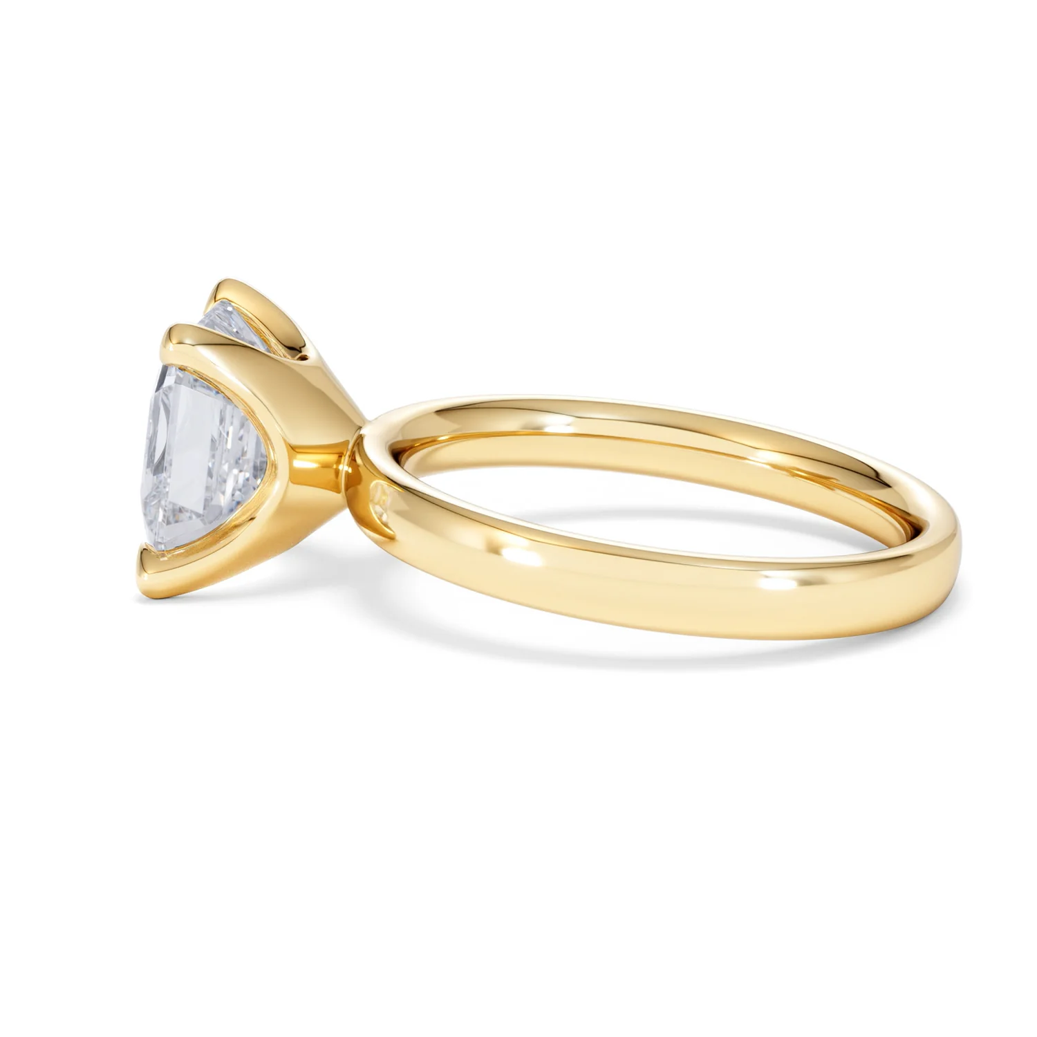 Origin 3.00ct Asscher Cut Lab Diamond Solitaire Engagement Ring in 18K Yellow Gold - Image 65