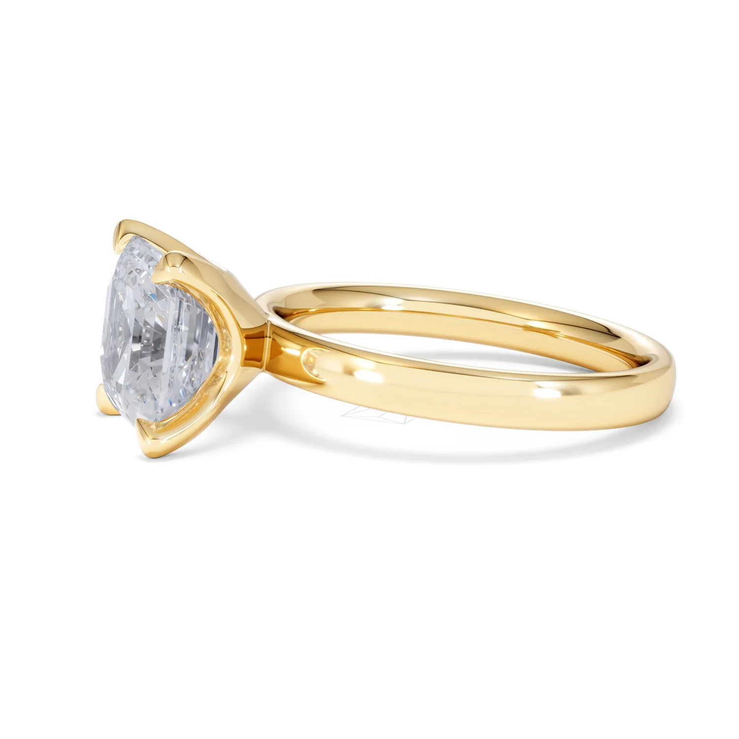 Origin 3.00ct Asscher Cut Lab Diamond Solitaire Engagement Ring in 18K Yellow Gold - Image 71