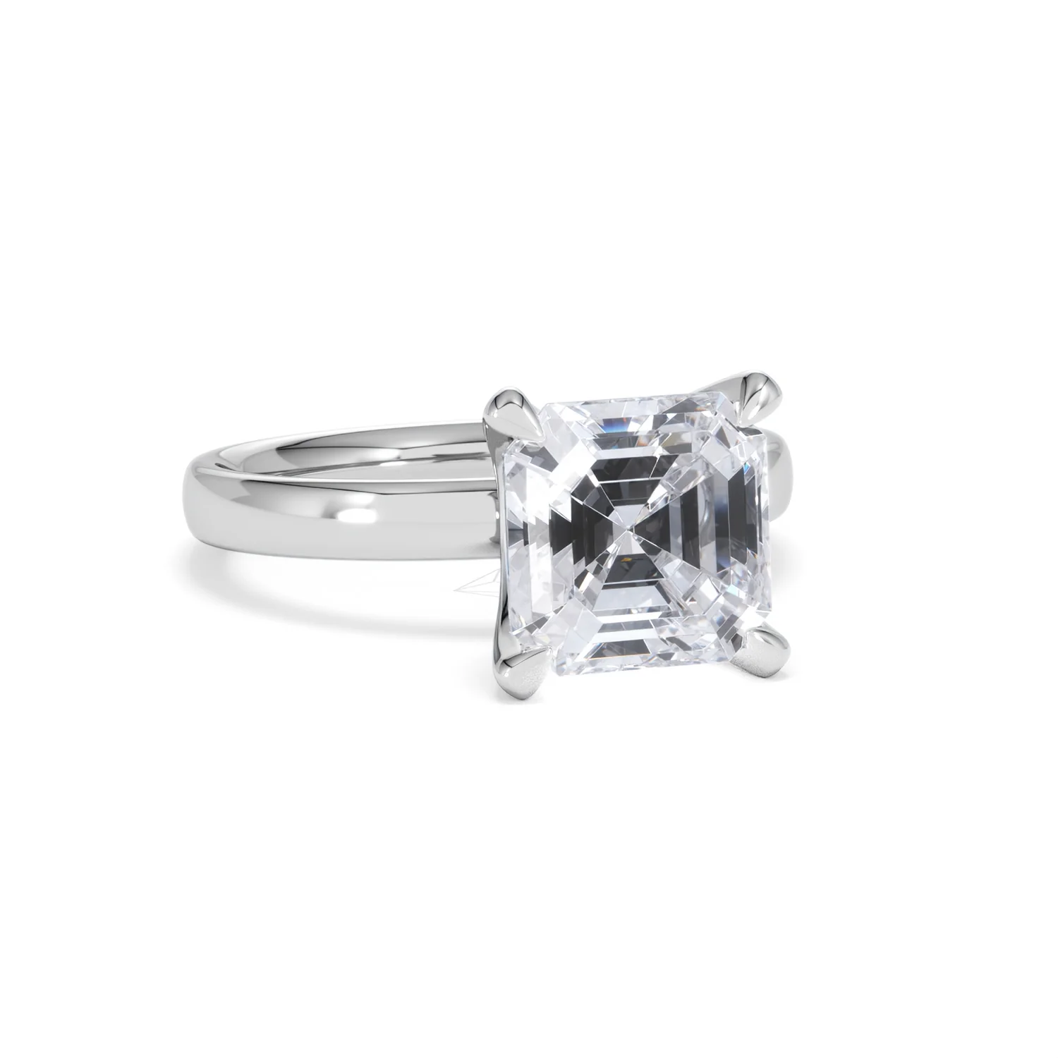 Origin 3.00ct Asscher Cut Lab Diamond Solitaire Engagement Ring in Platinum - Image 11