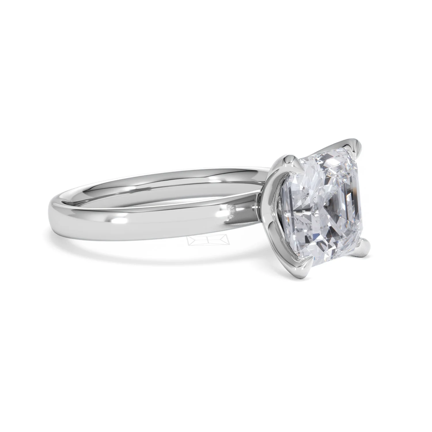 Origin 3.00ct Asscher Cut Lab Diamond Solitaire Engagement Ring in Platinum - Image 18