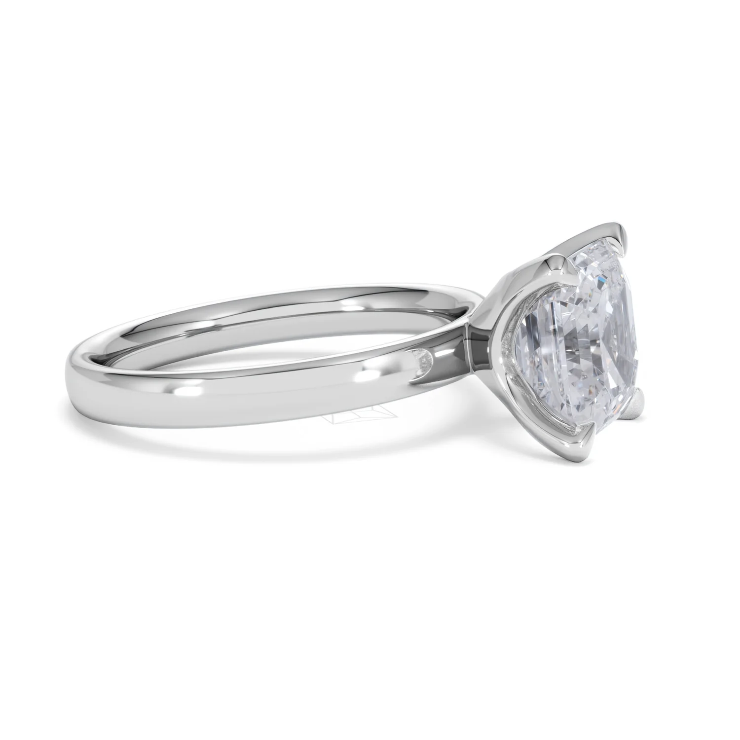 Origin 3.00ct Asscher Cut Lab Diamond Solitaire Engagement Ring in Platinum - Image 22