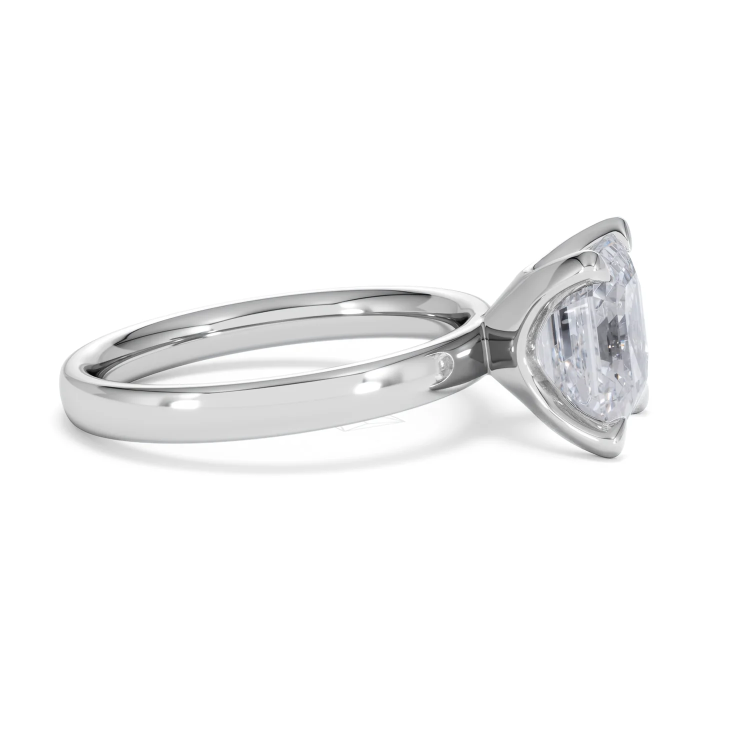 Origin 3.00ct Asscher Cut Lab Diamond Solitaire Engagement Ring in Platinum - Image 24