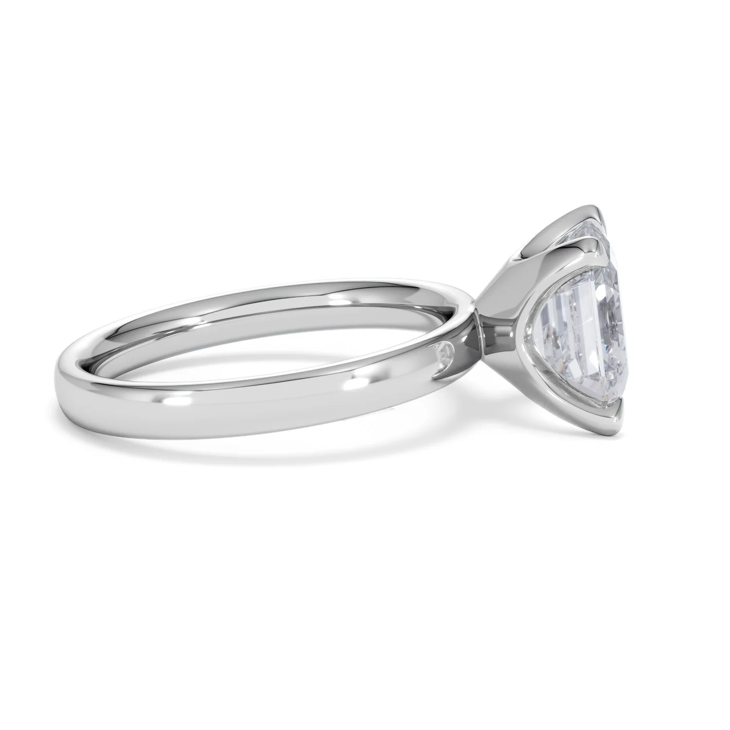 Origin 3.00ct Asscher Cut Lab Diamond Solitaire Engagement Ring in Platinum - Image 26