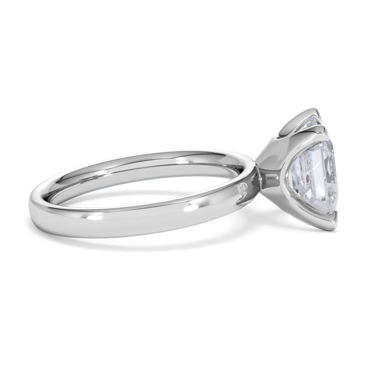 Origin 3.00ct Asscher Cut Lab Diamond Solitaire Engagement Ring in Platinum - Image 27