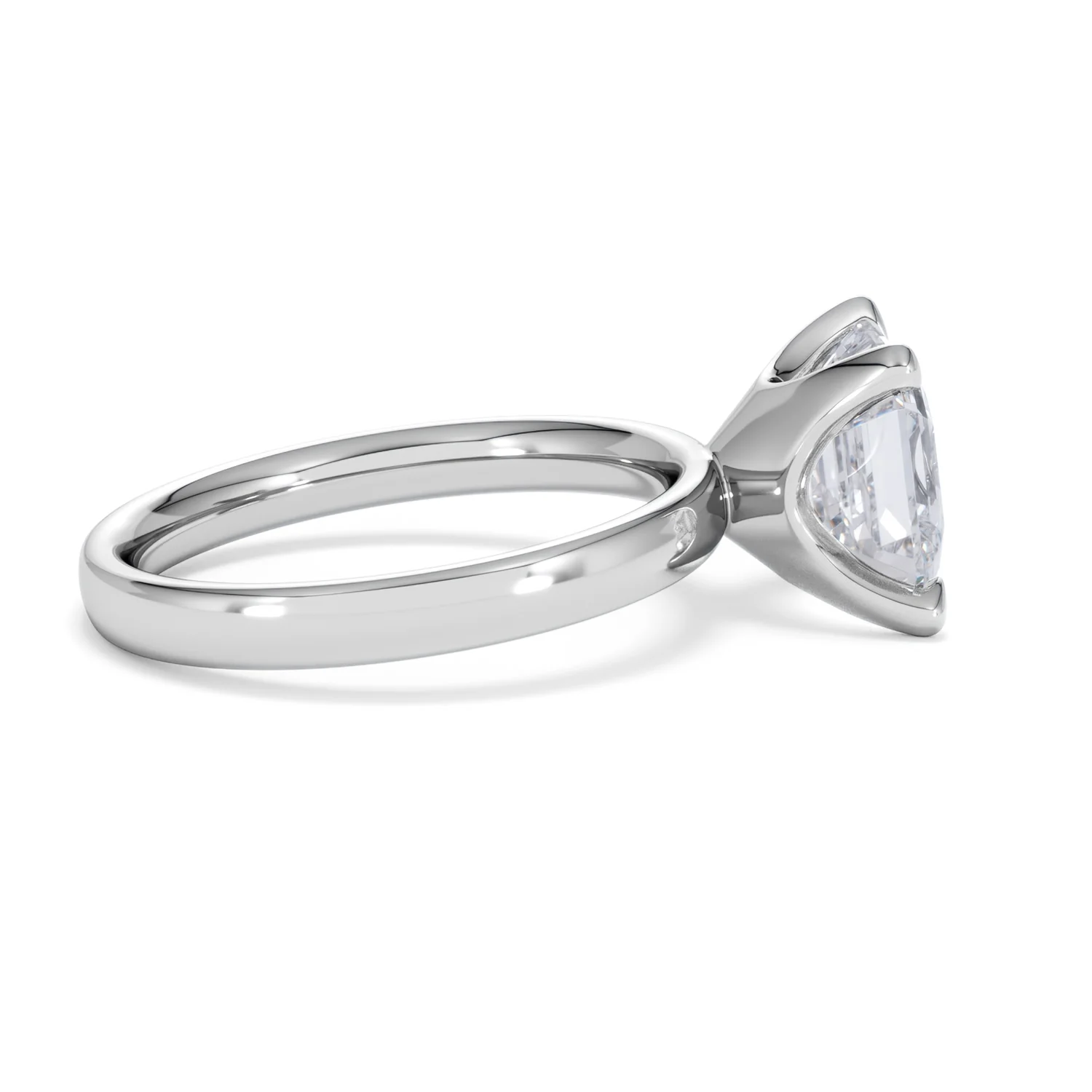 Origin 3.00ct Asscher Cut Lab Diamond Solitaire Engagement Ring in Platinum - Image 28