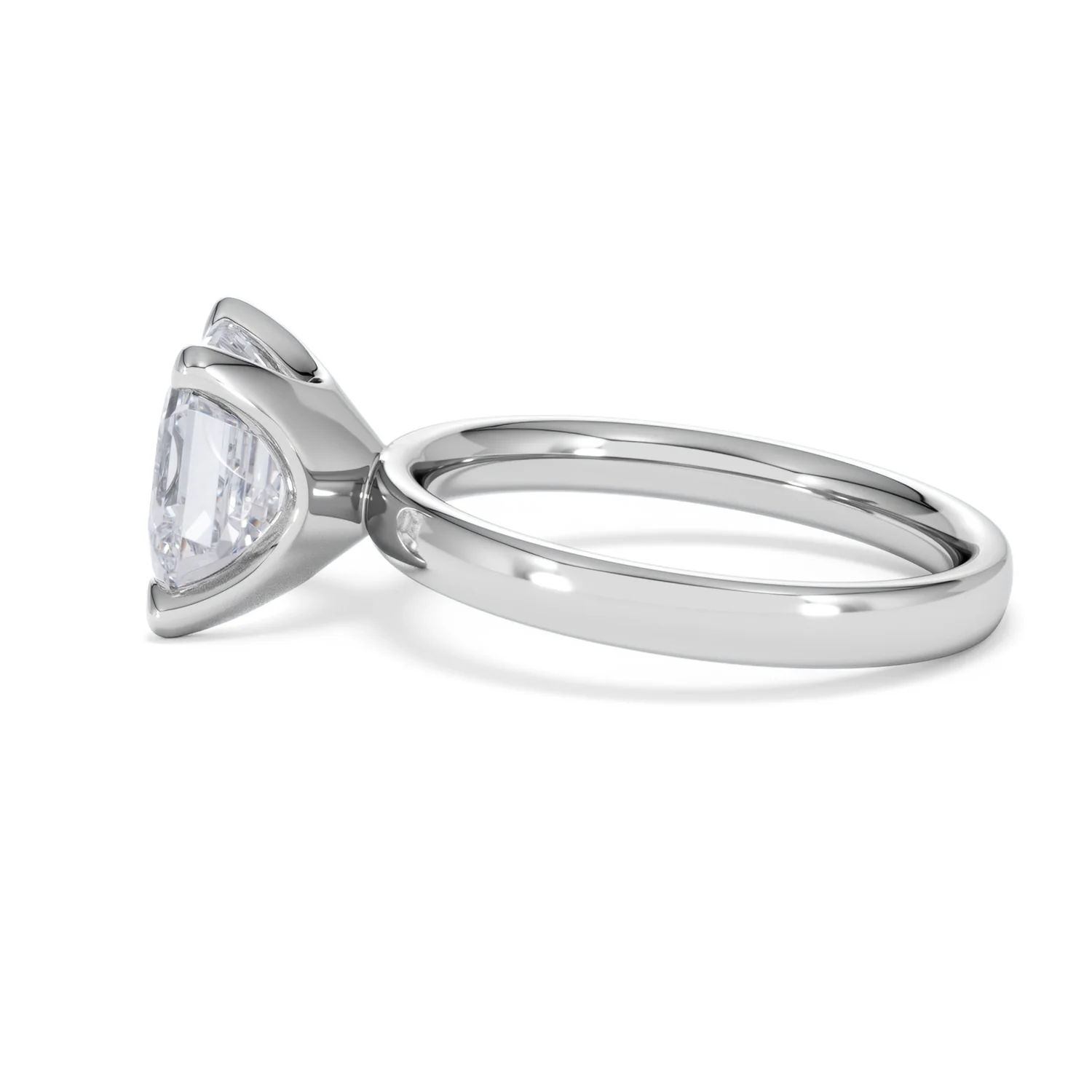 Origin 3.00ct Asscher Cut Lab Diamond Solitaire Engagement Ring in Platinum - Image 66