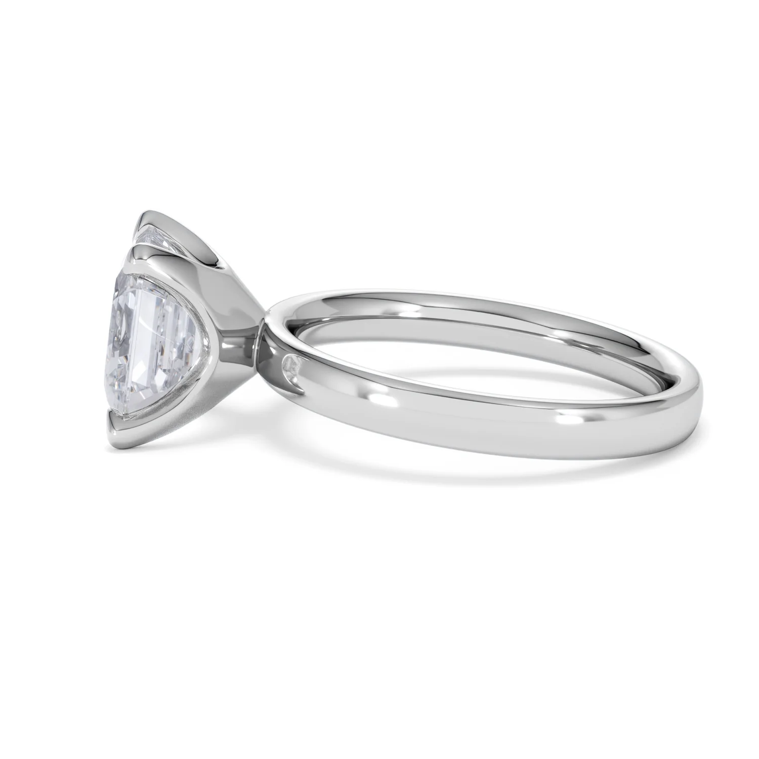 Origin 3.00ct Asscher Cut Lab Diamond Solitaire Engagement Ring in Platinum - Image 67