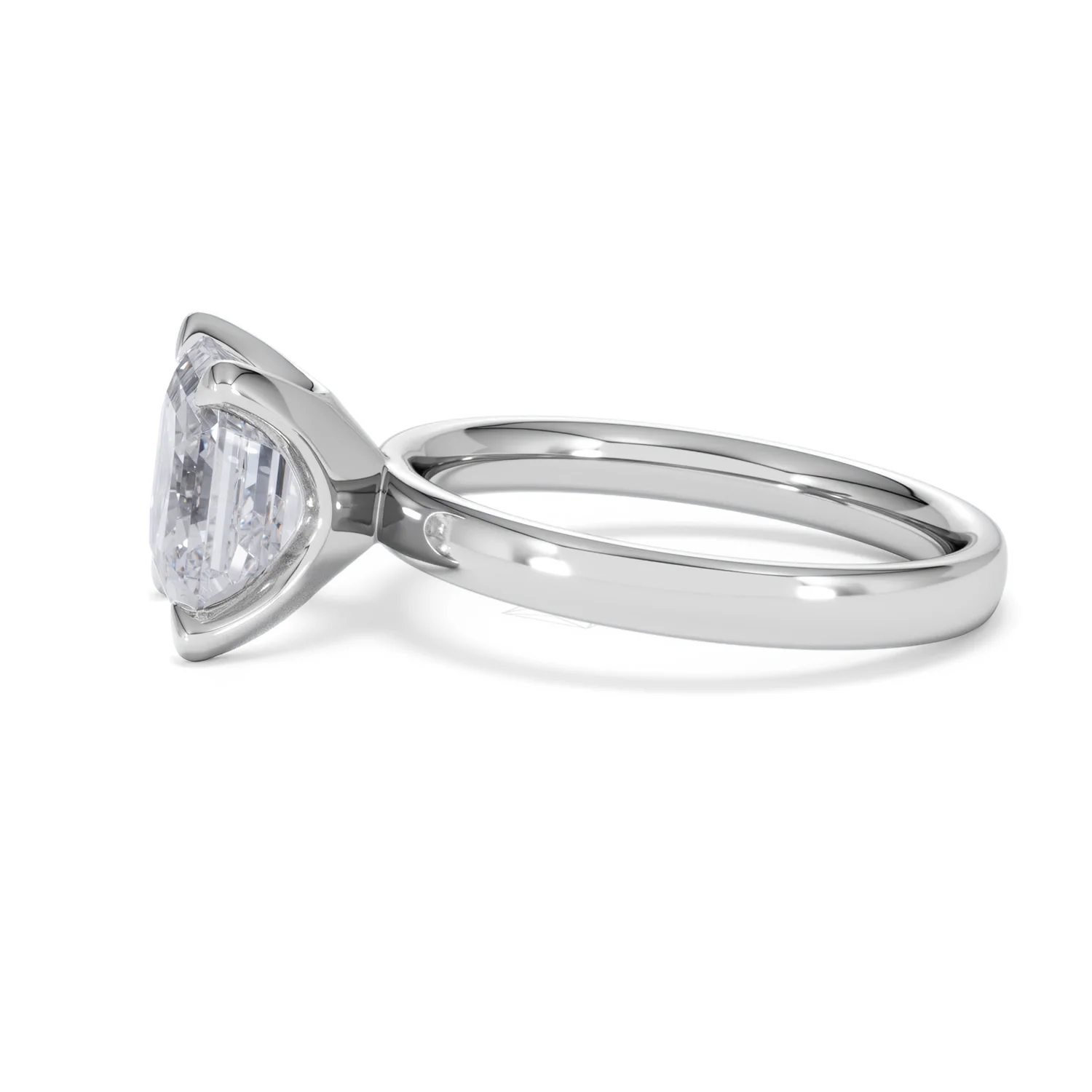 Origin 3.00ct Asscher Cut Lab Diamond Solitaire Engagement Ring in Platinum - Image 69