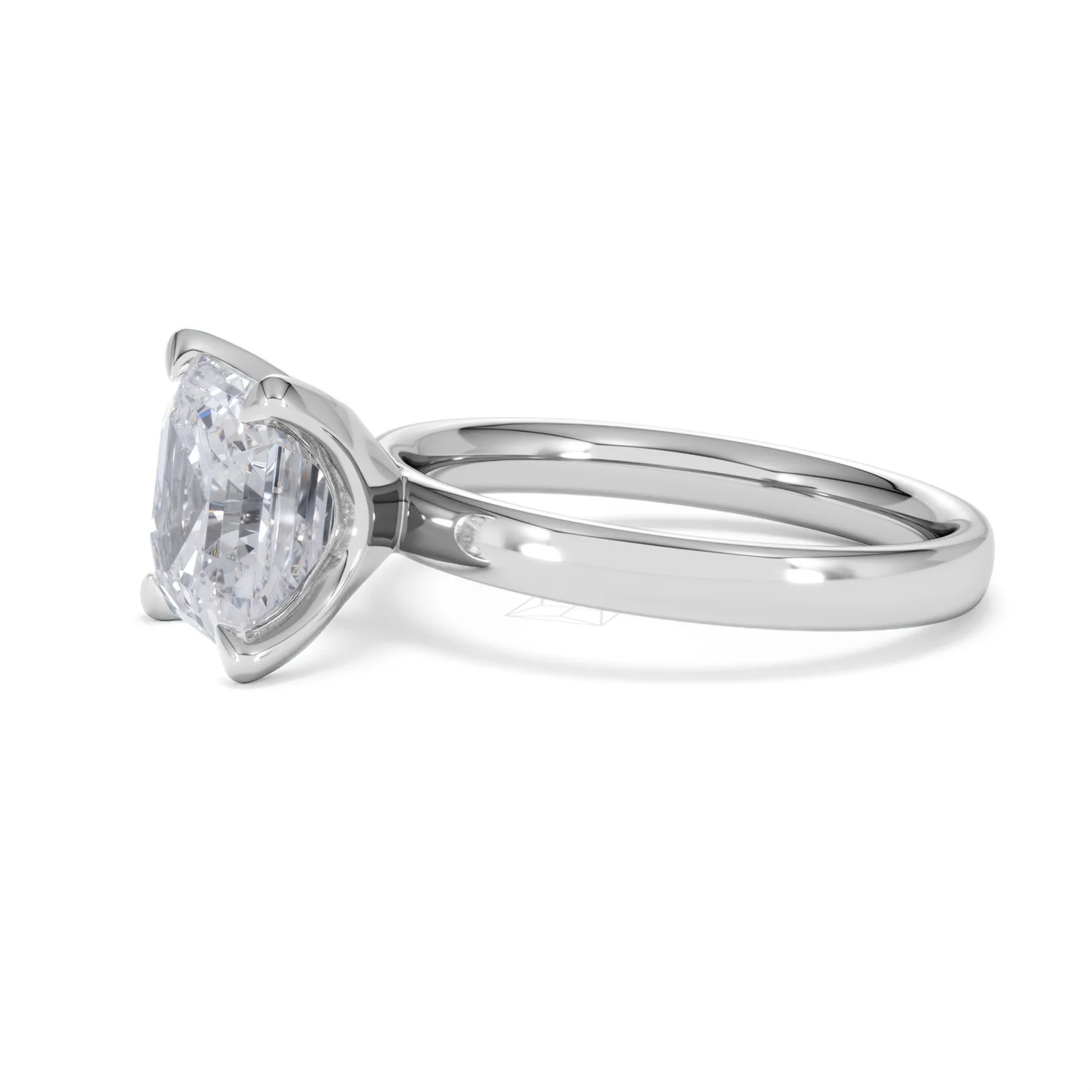 Origin 3.00ct Asscher Cut Lab Diamond Solitaire Engagement Ring in Platinum - Image 72