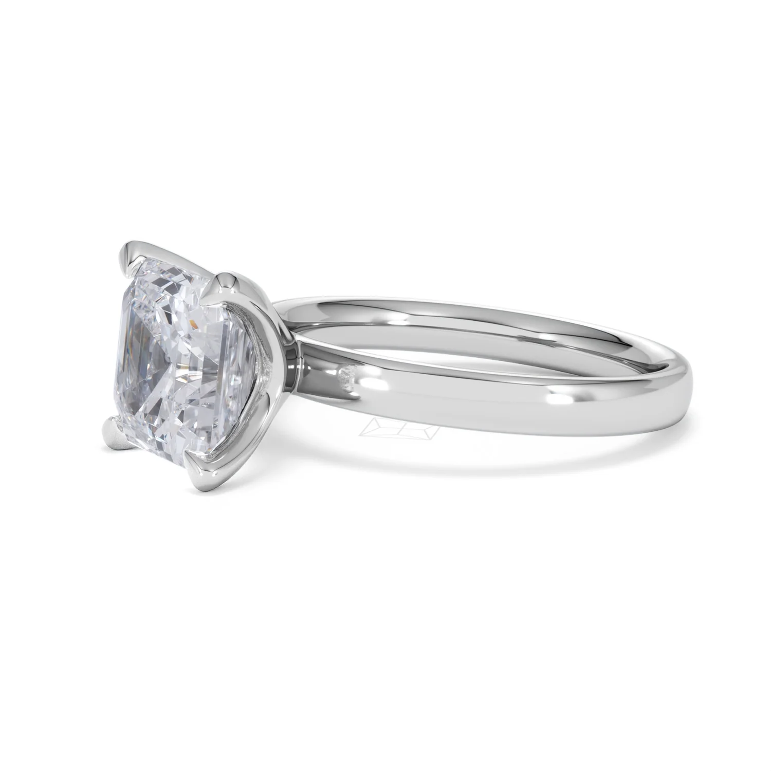 Origin 3.00ct Asscher Cut Lab Diamond Solitaire Engagement Ring in Platinum - Image 74